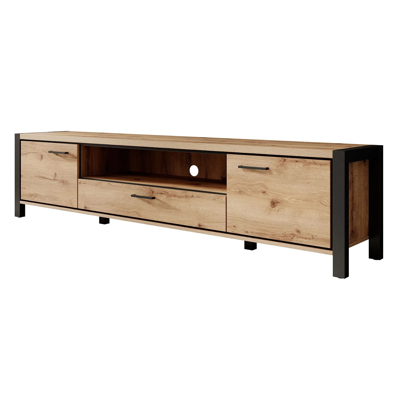 Acapulco - TV-Meubel - Eiken/zwart - 210 cm - Image 7