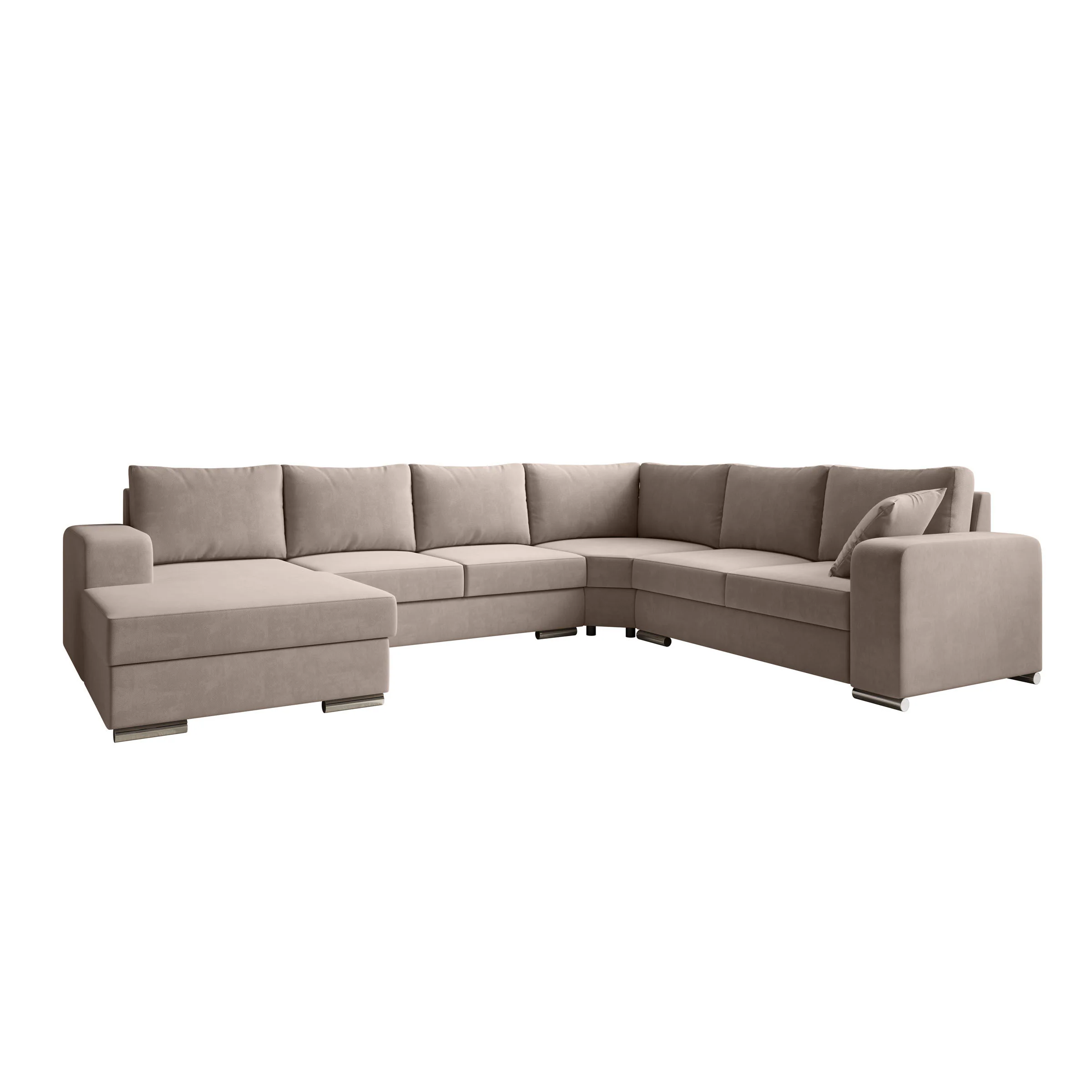 Adel - Hoekbank 5-zits met chaise longue - Stof beige - Links - Image 6