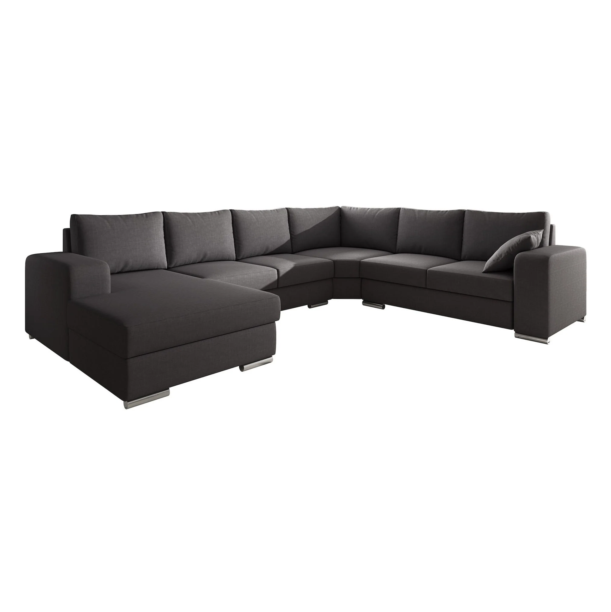Adel - Hoekbank 5-zits met chaise longue - Stof donkergrijs - Links - Image 6