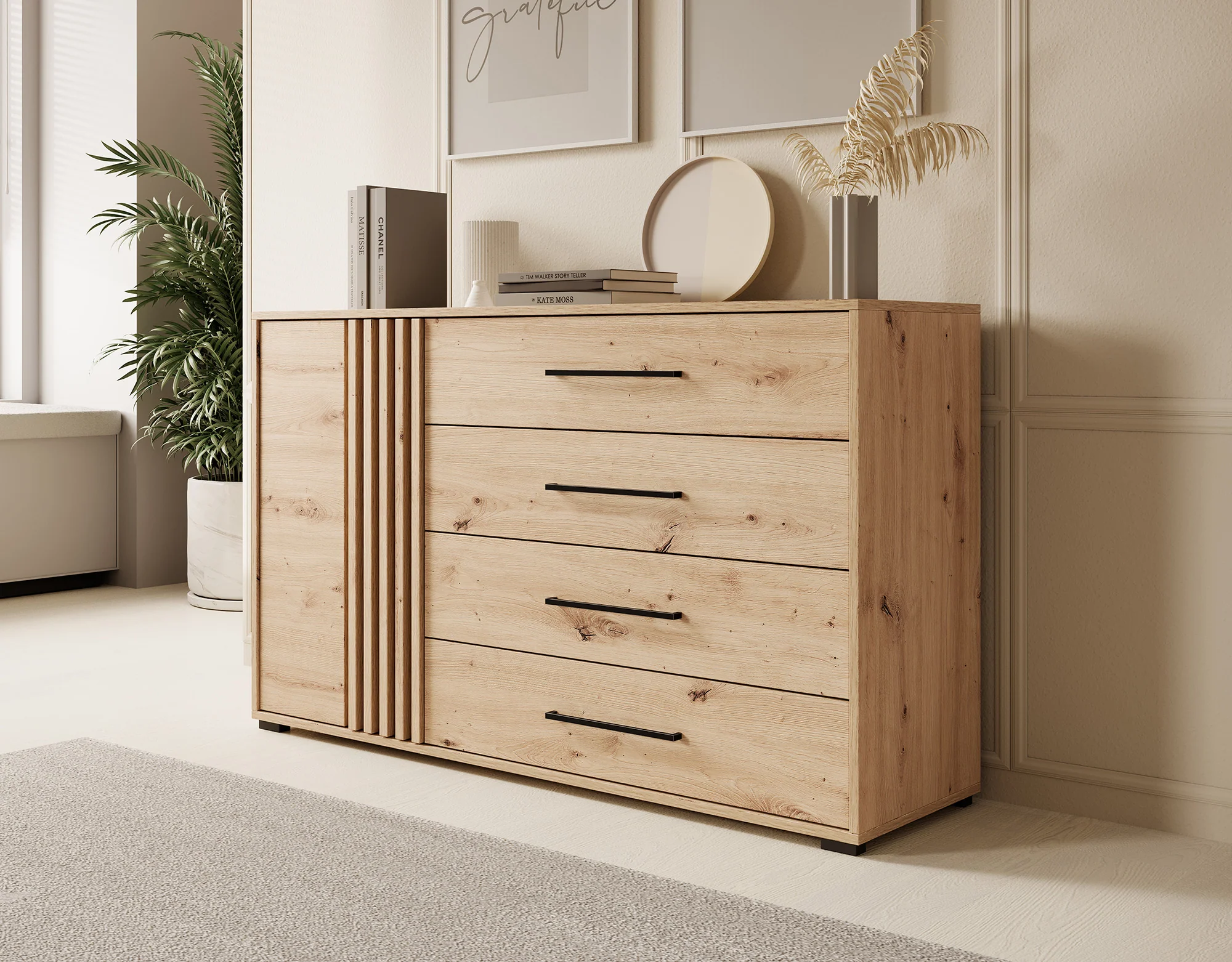 Adyson - Dressoir - Eiken - 138x40x82 cm