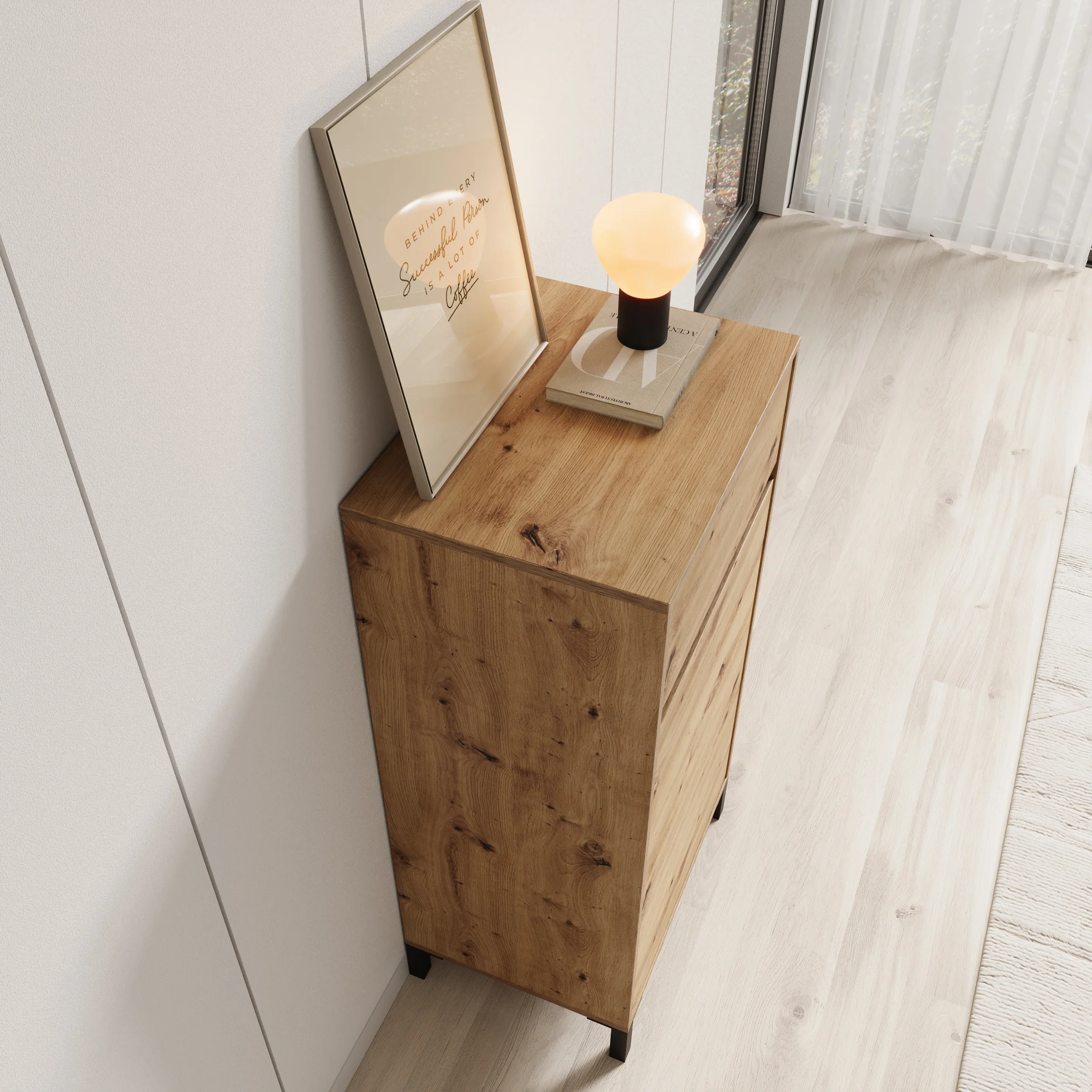 Alessa - Schoenenkast - Eiken - 55x40x110 cm - Image 5