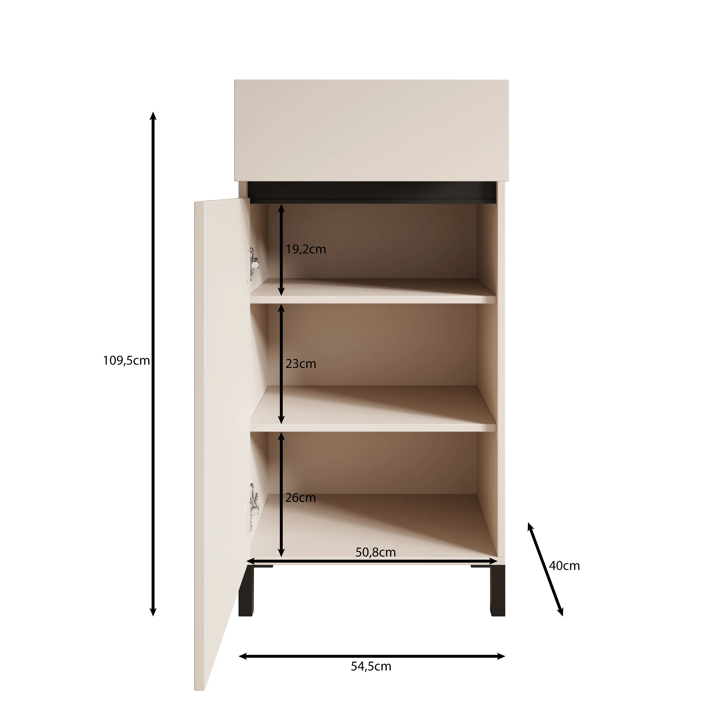 Alessa - Schoenenkast - Eiken - 55x40x110 cm - Image 6
