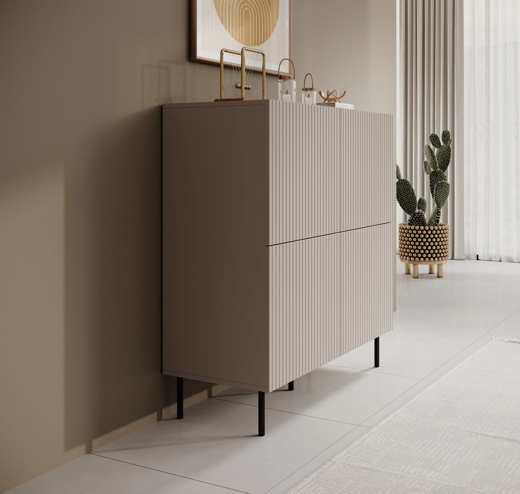 Alex - Dressoir - Beige - 101x42x106 cm - Image 4