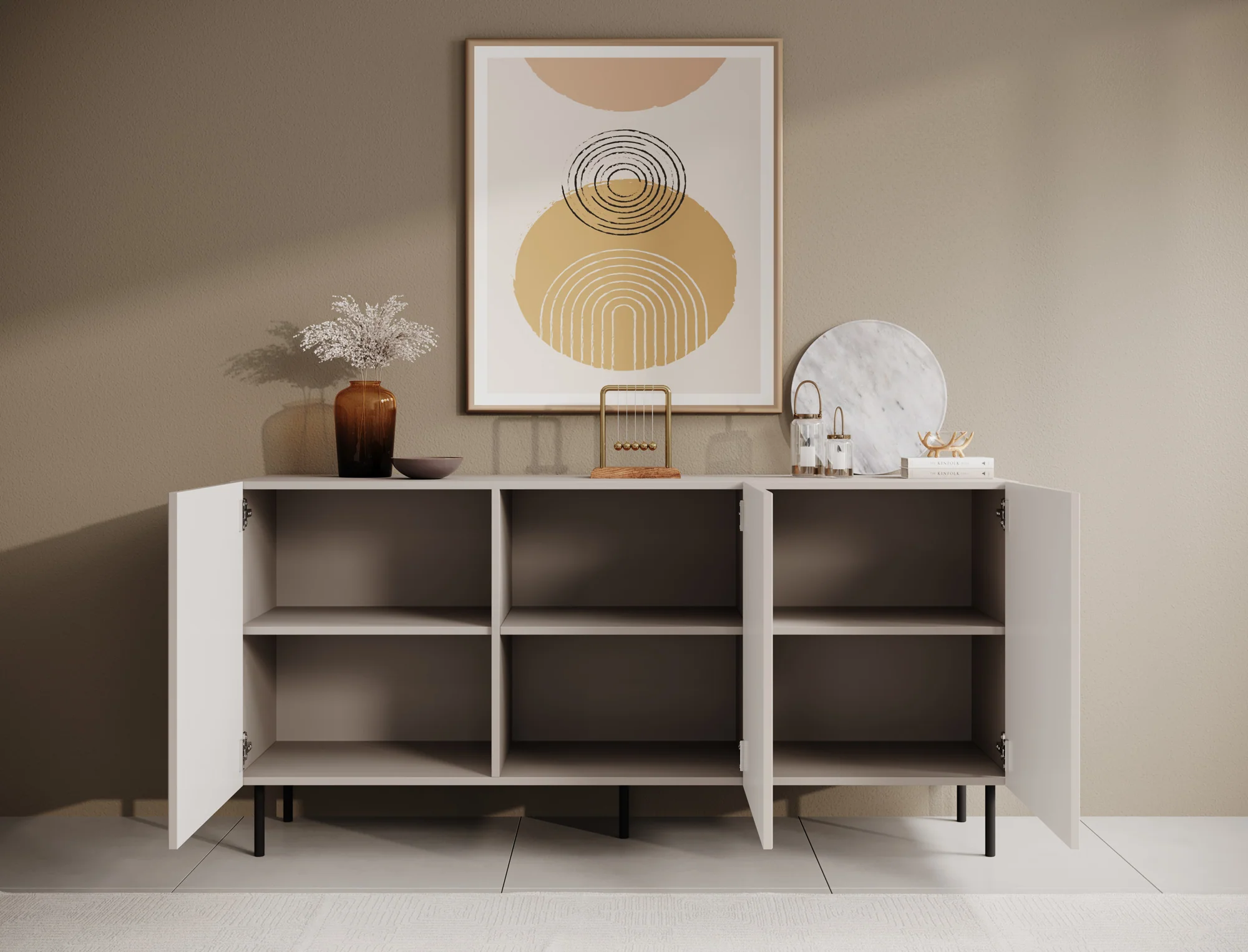 Alex - Dressoir - Beige - 156x42x76 cm - Image 3