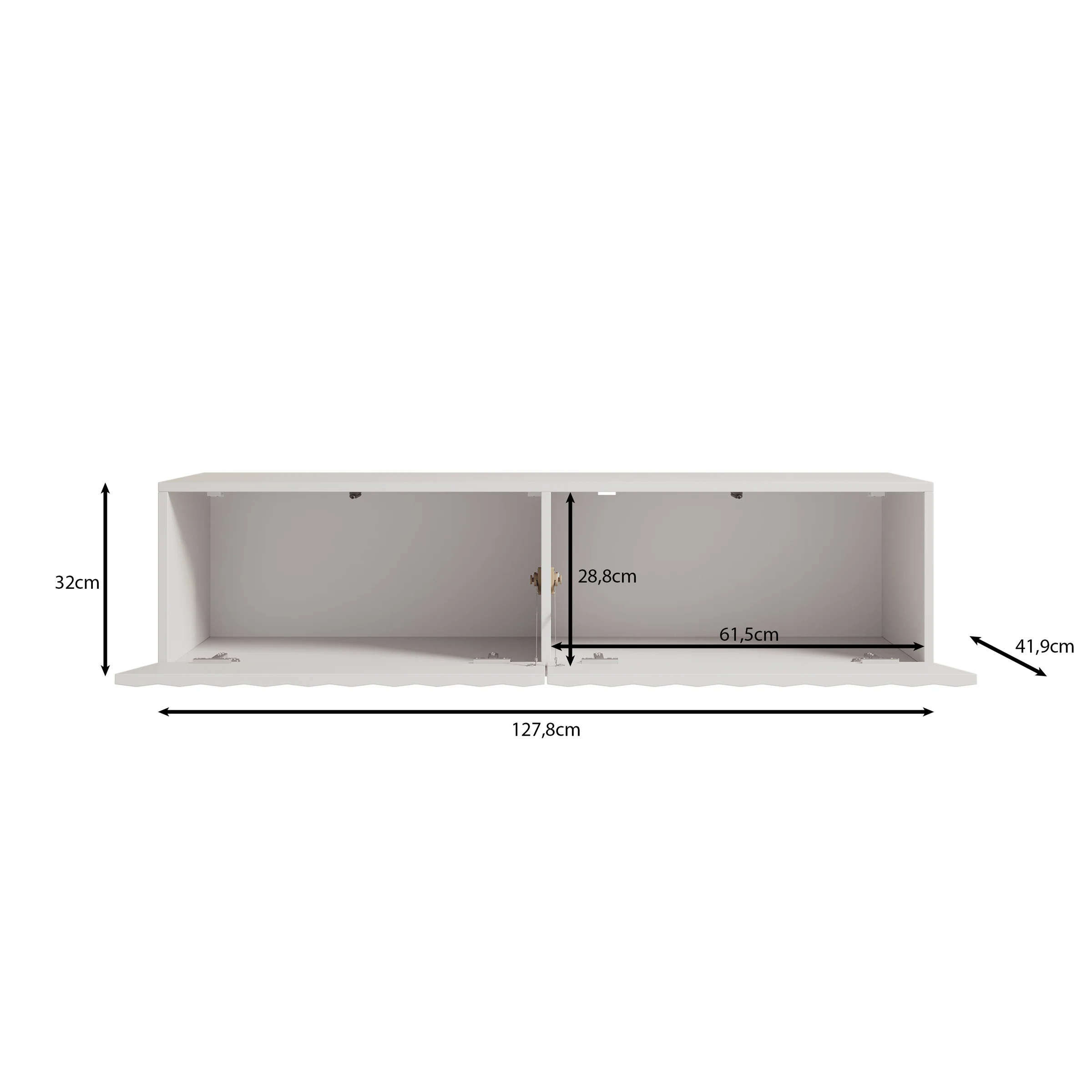Angelina - TV-Meubel - Zwart - 128 cm - Image 5
