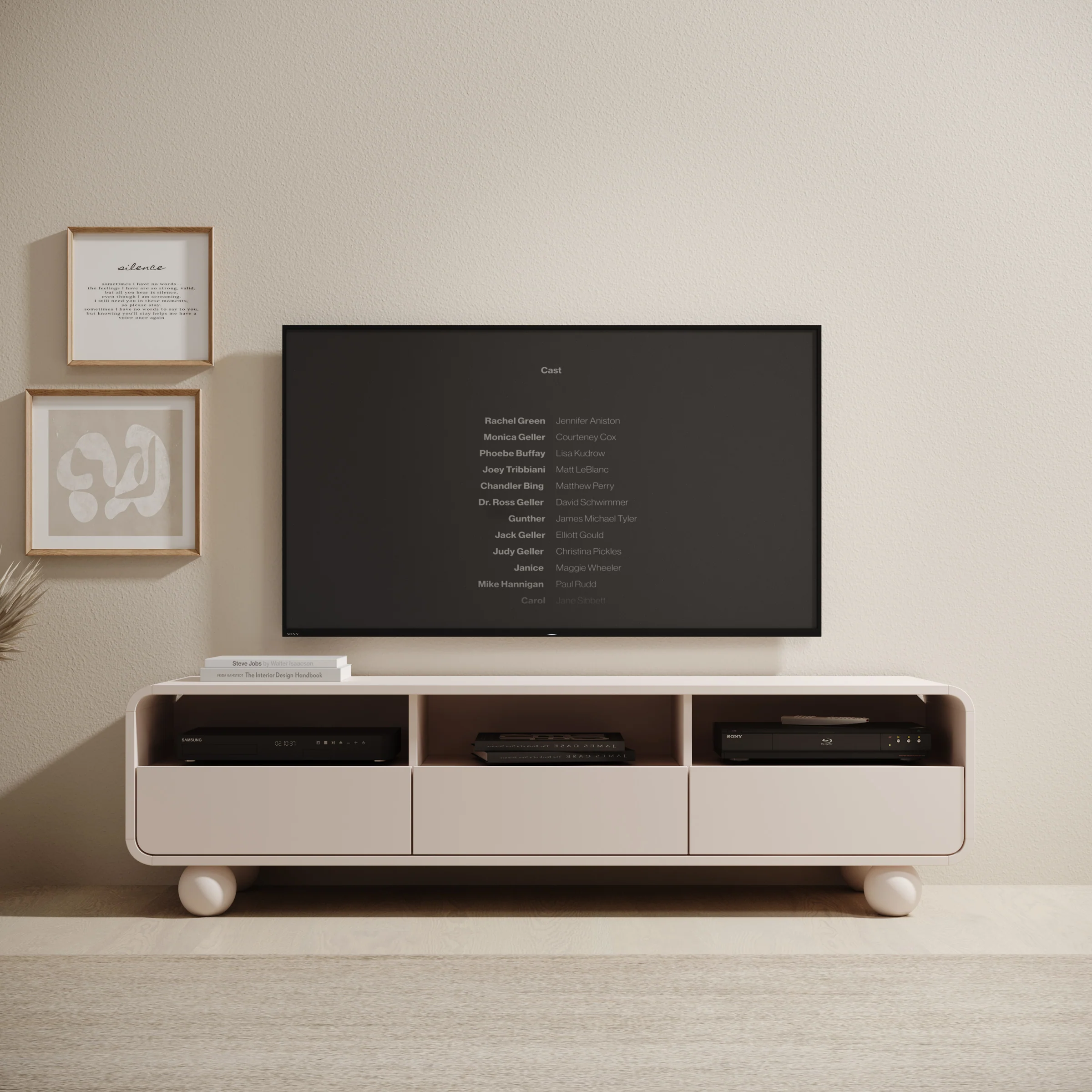 Anobo - TV-Meubel - Beige - 160x39x44 cm - Image 3