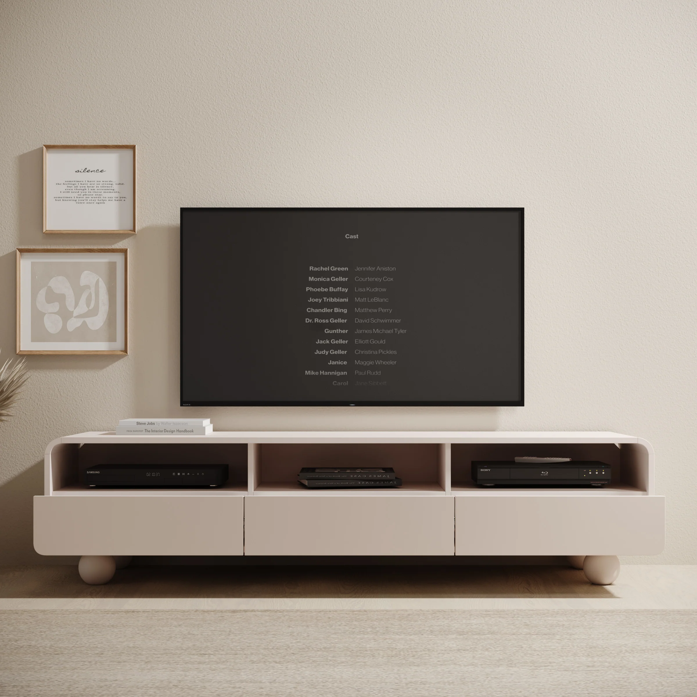 Anobo - TV-Meubel - Beige - 180x39x44 cm - Image 2