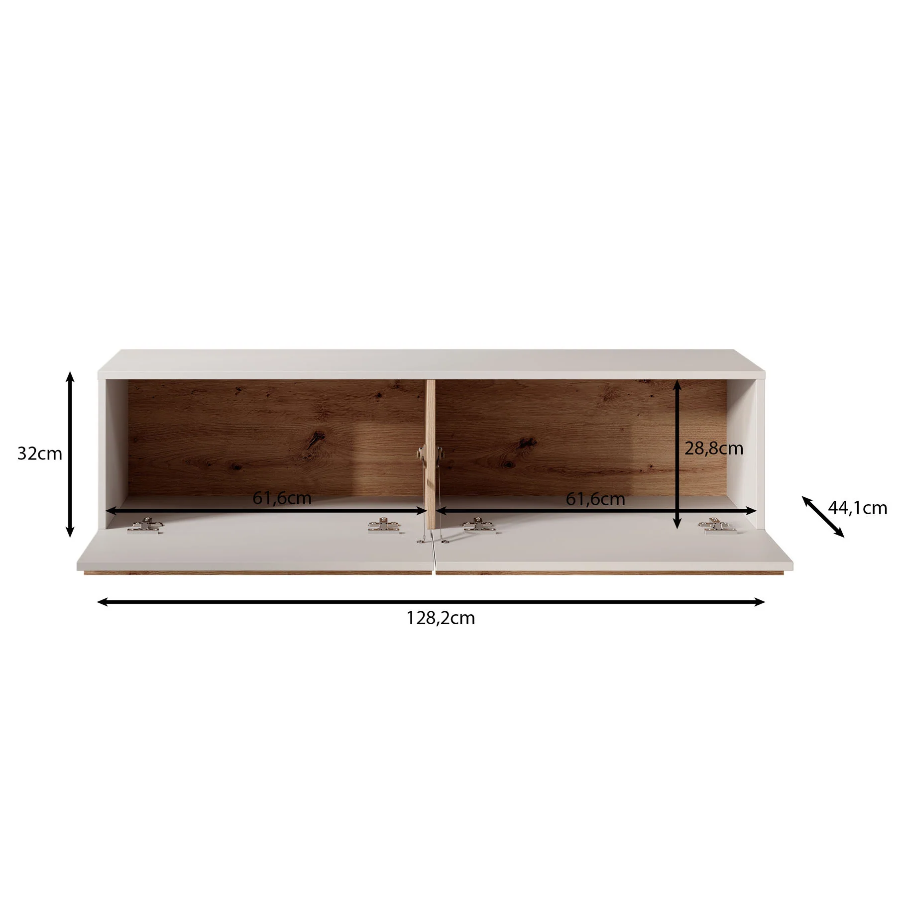 Arda - TV-Meubel - Beige - 128x44x32 cm - Image 5