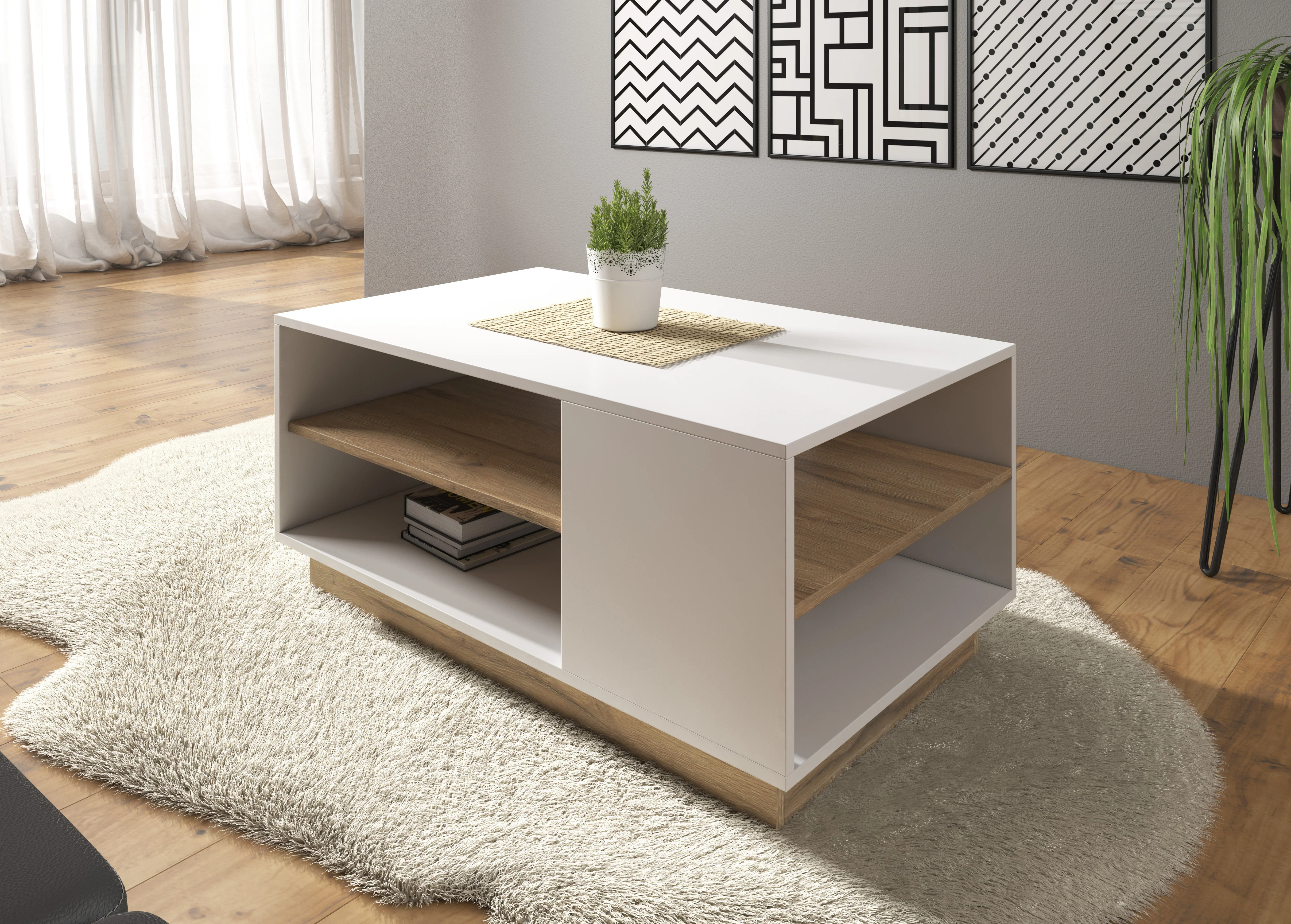 Ashley 2 - Woonkamer - Wit/eiken - Image 3