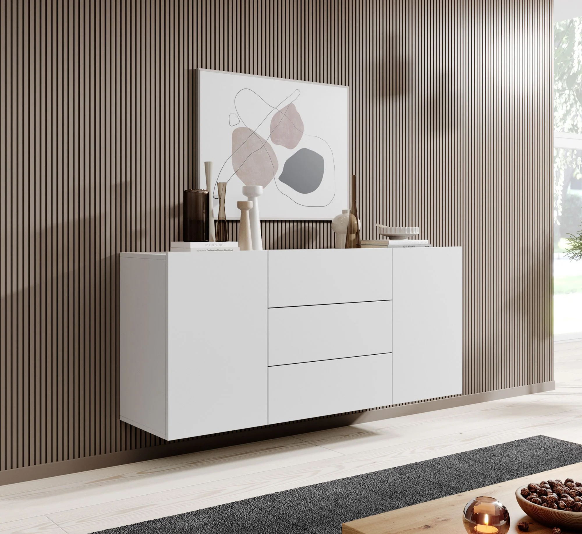 Asilento - Dressoir - Wit - 140x35x61 cm - Image 2