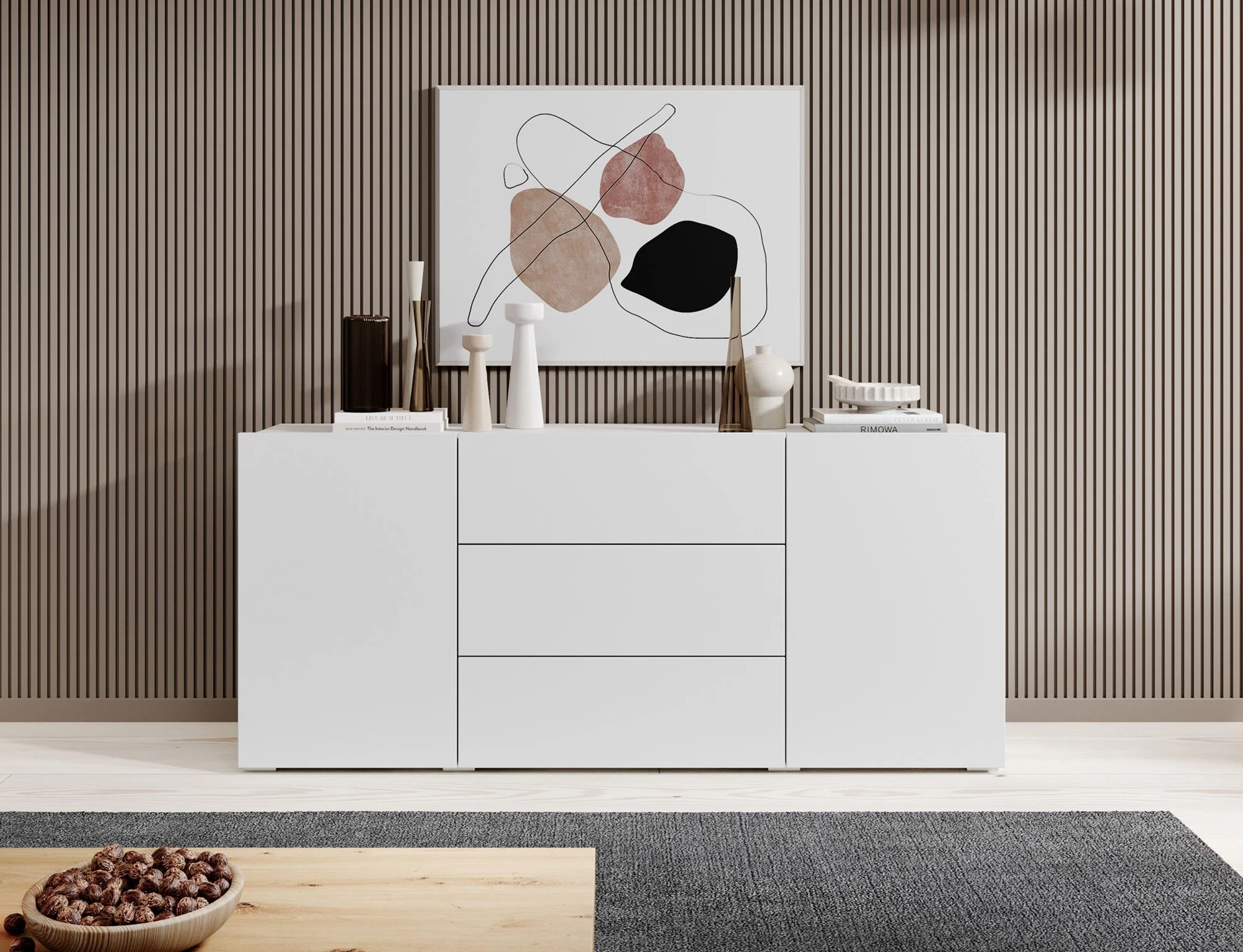 Asilento - Dressoir - Wit - 140x35x61 cm - Image 3