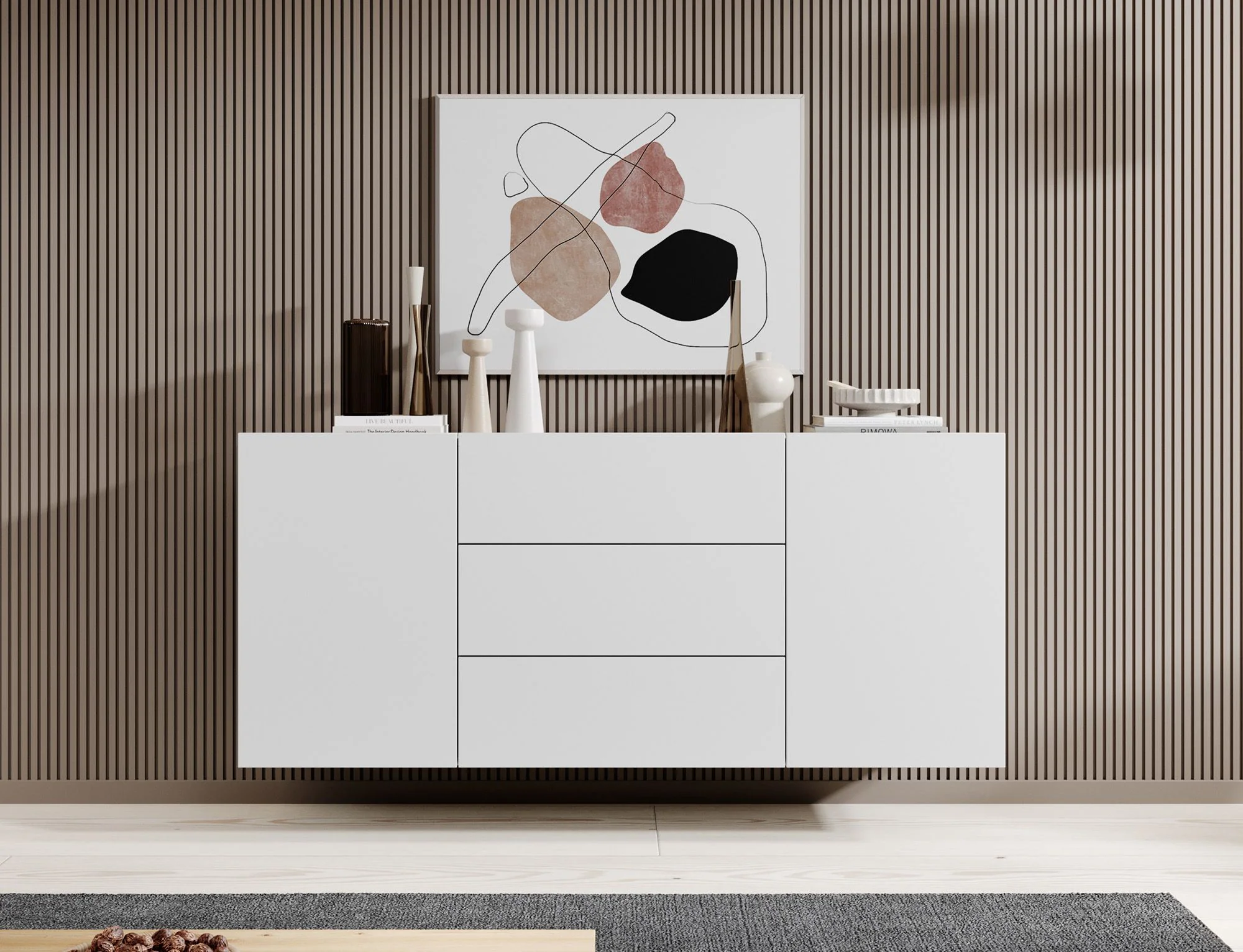 Asilento - Dressoir - Wit - 140x35x61 cm - Image 4