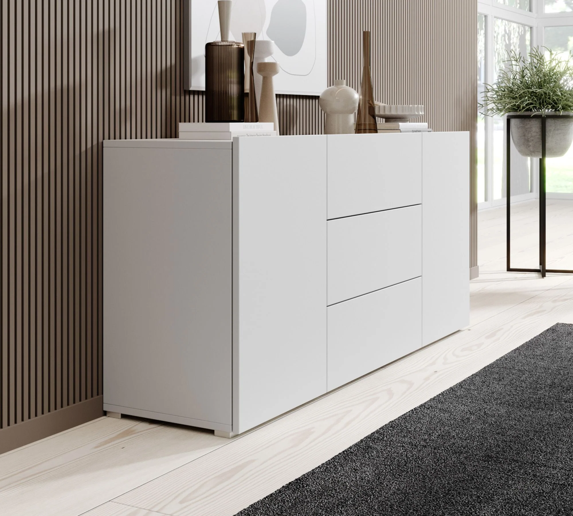 Asilento - Dressoir - Wit - 140x35x61 cm - Image 7