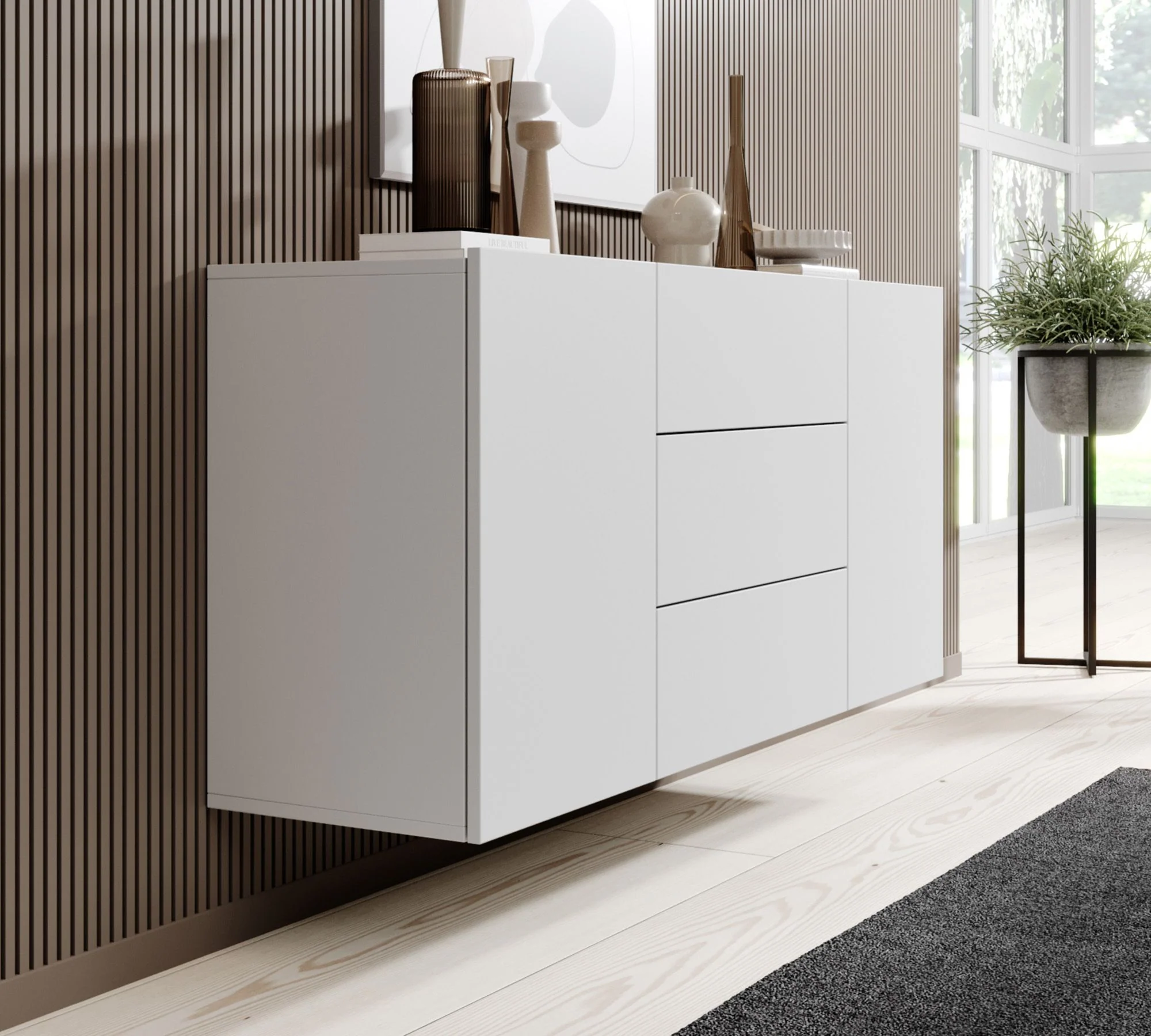 Asilento - Dressoir - Wit - 140x35x61 cm - Image 8