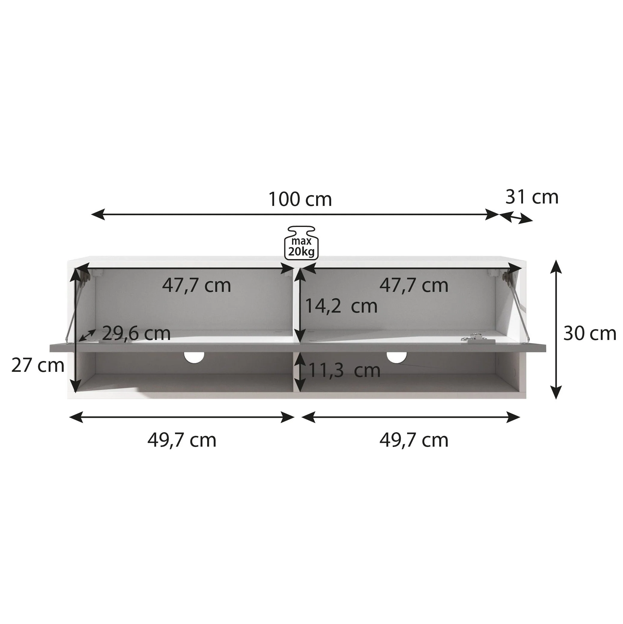 Asino - TV-Meubel  - Eiken - 100 cm - Image 4