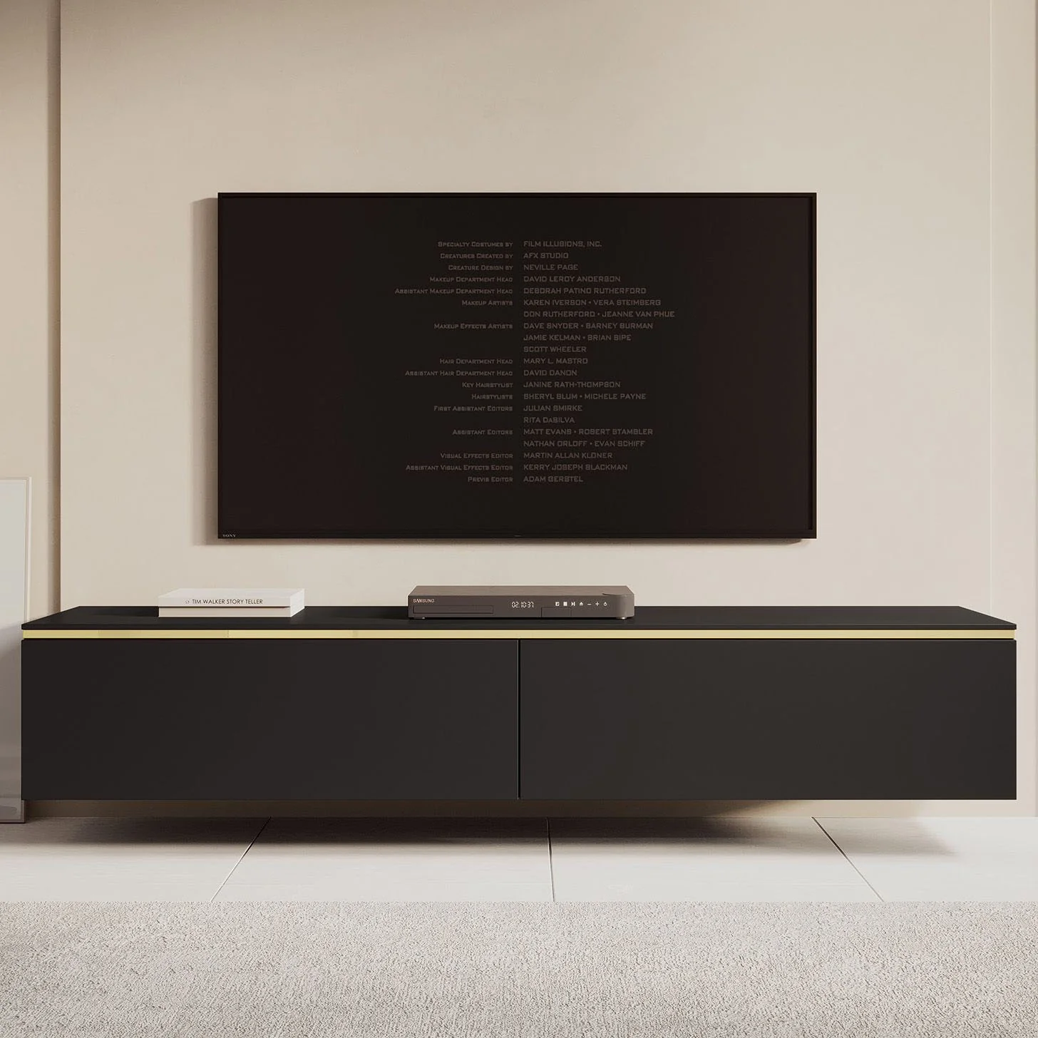 Assunta - TV-Meubel - Mat zwart - 180 cm - Image 3
