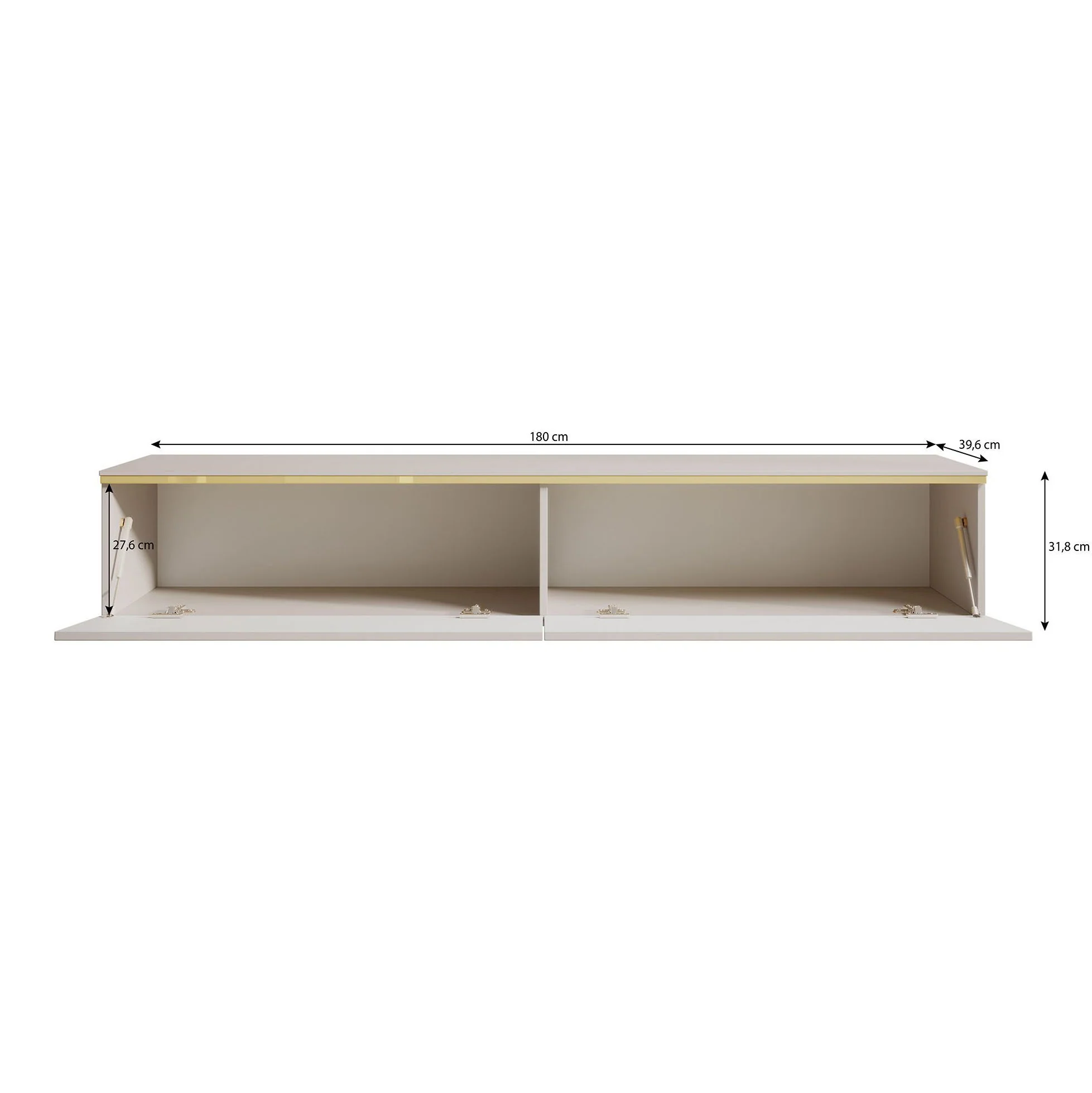 Assunta - TV-Meubel - Mat zwart - 180 cm - Image 5