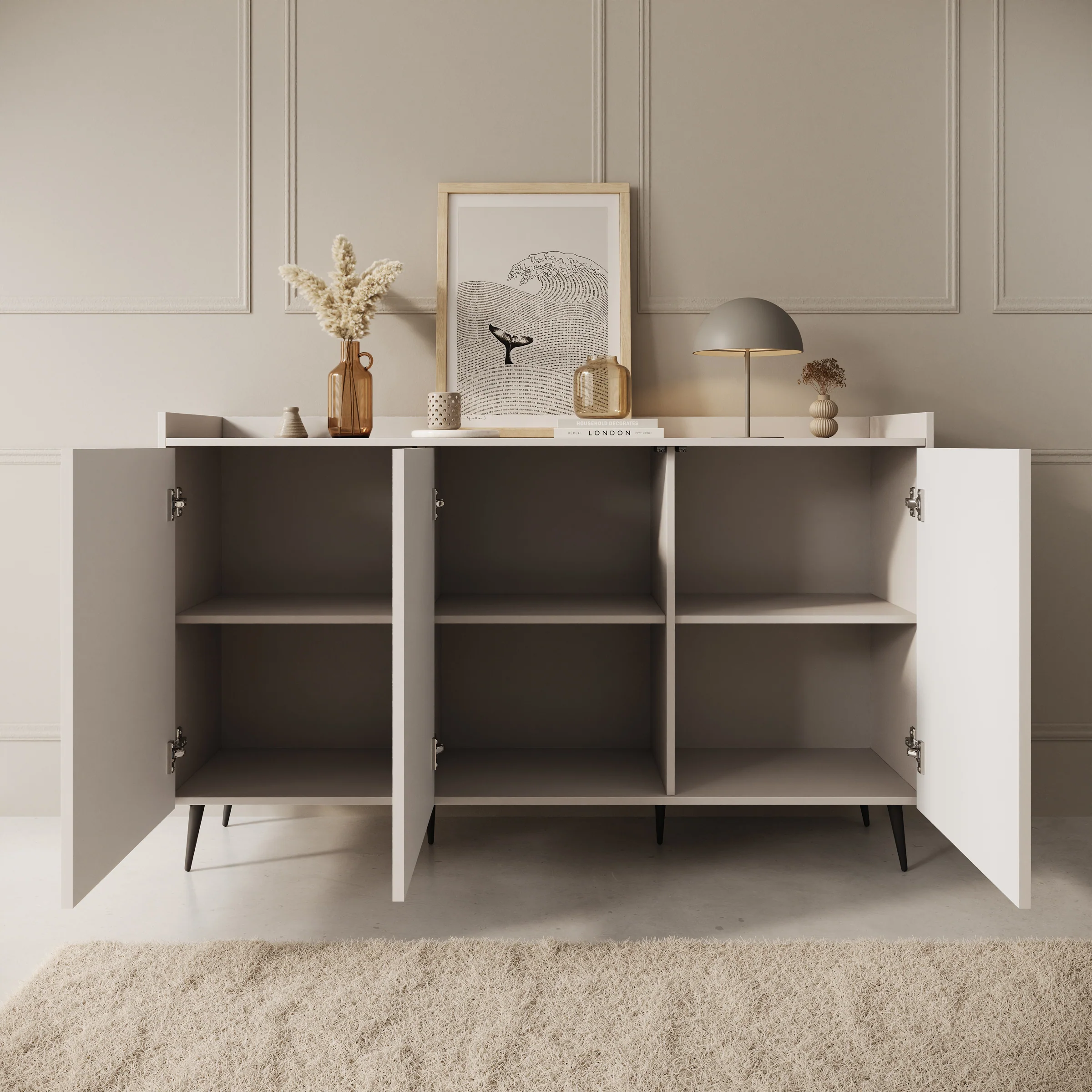 Asty - Dressoir - Beige - 150x41x92 cm - Image 2