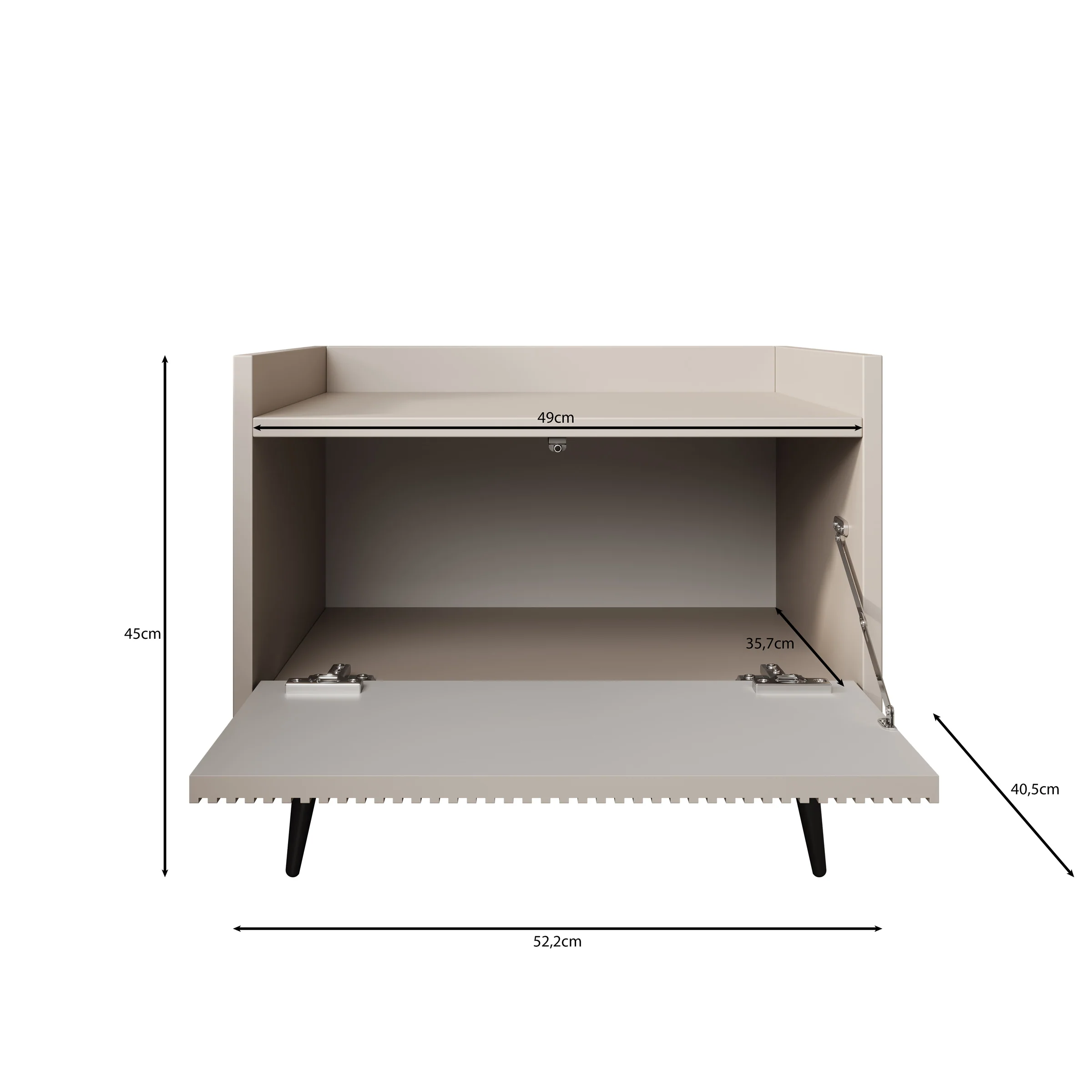 Asty - Nachtkastje - Donker eiken - 52x41x45 cm - Image 5