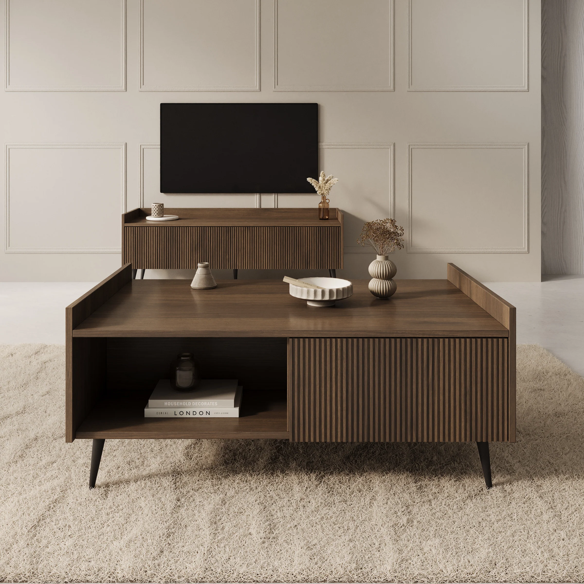 Asty - Salontafel - Donker eiken - 100x60x45 cm - Image 3