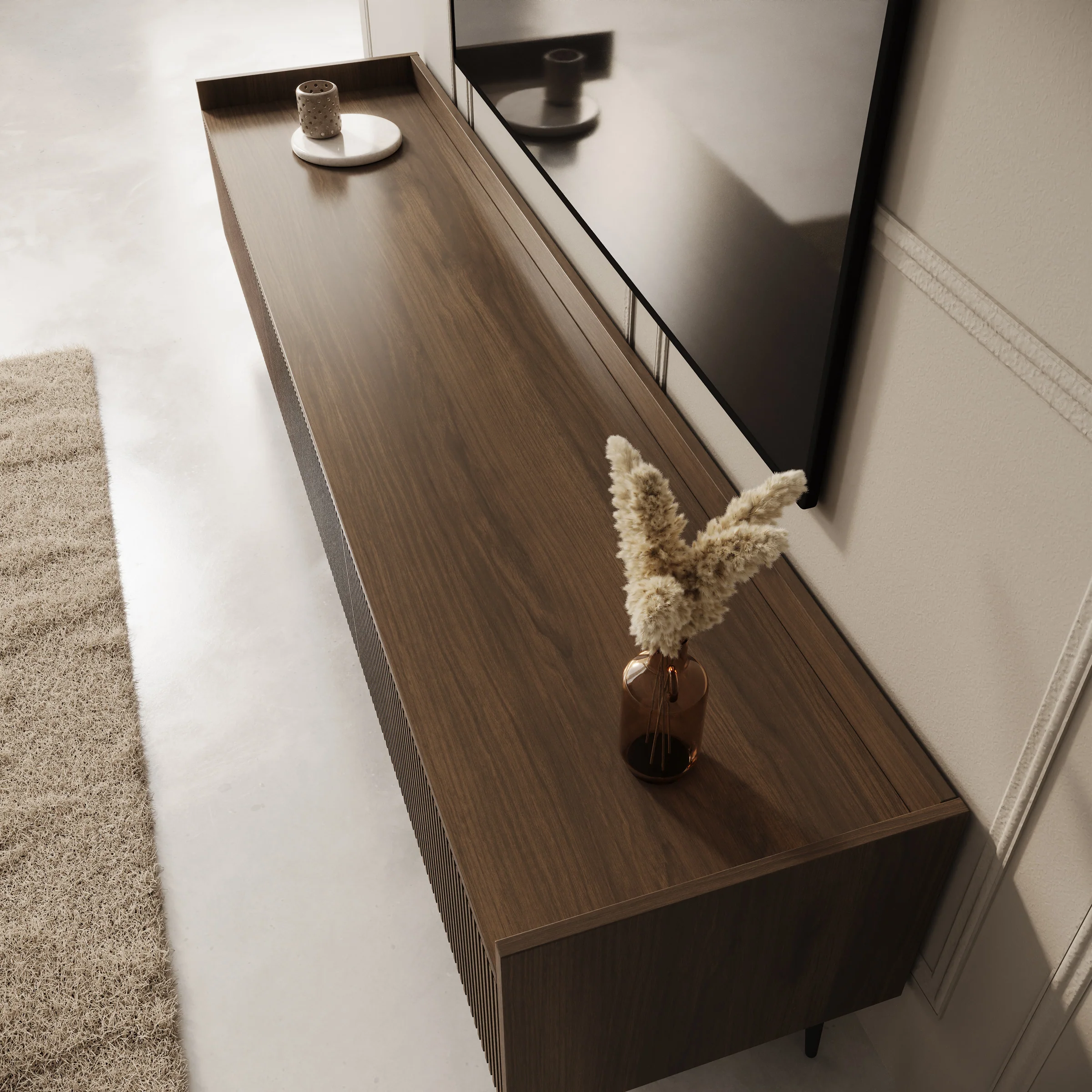 Asty - TV-Meubel - Donker eiken - 180x40x45 cm - Image 5