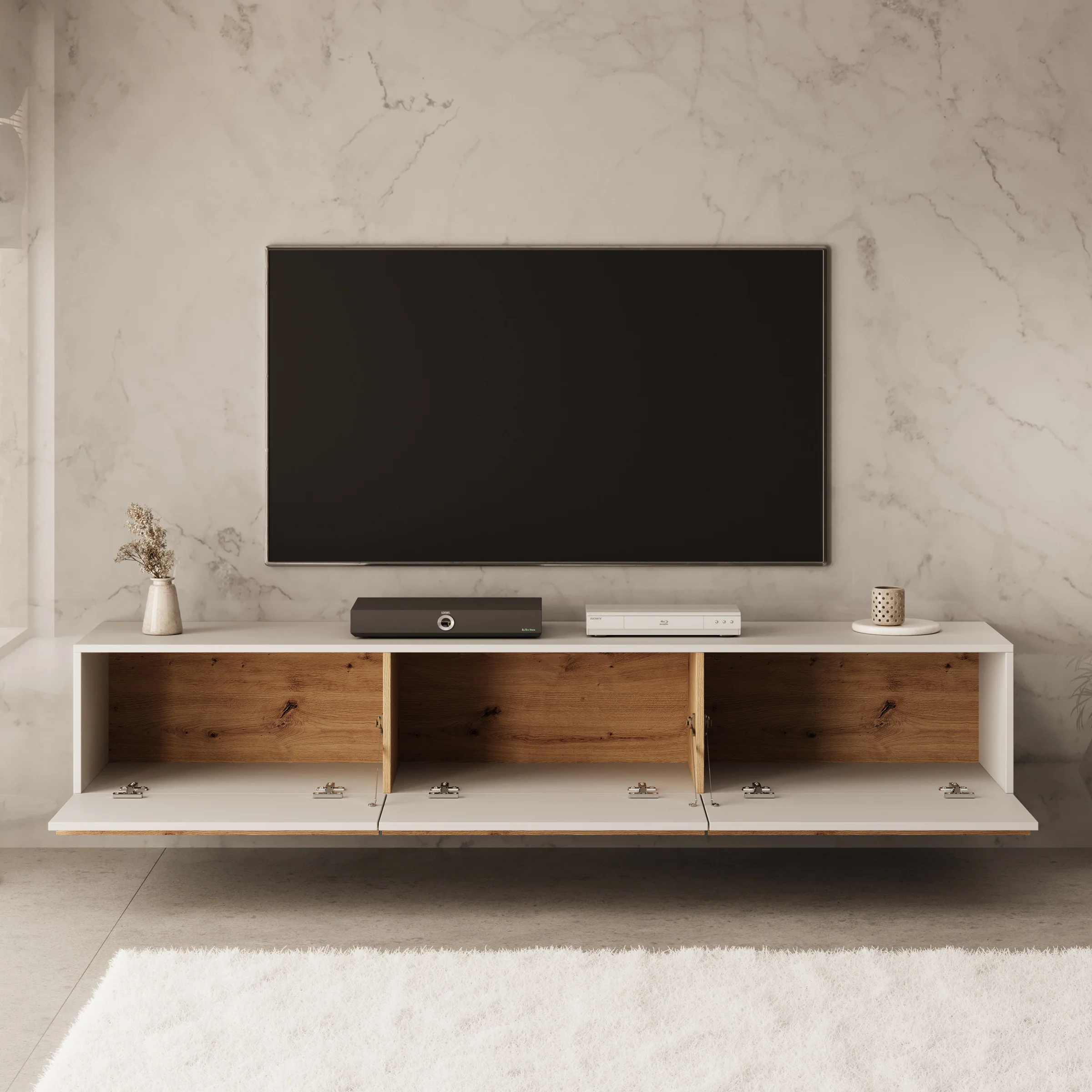 Arda - TV-Meubel - Beige - 192x42x32 cm - Image 2