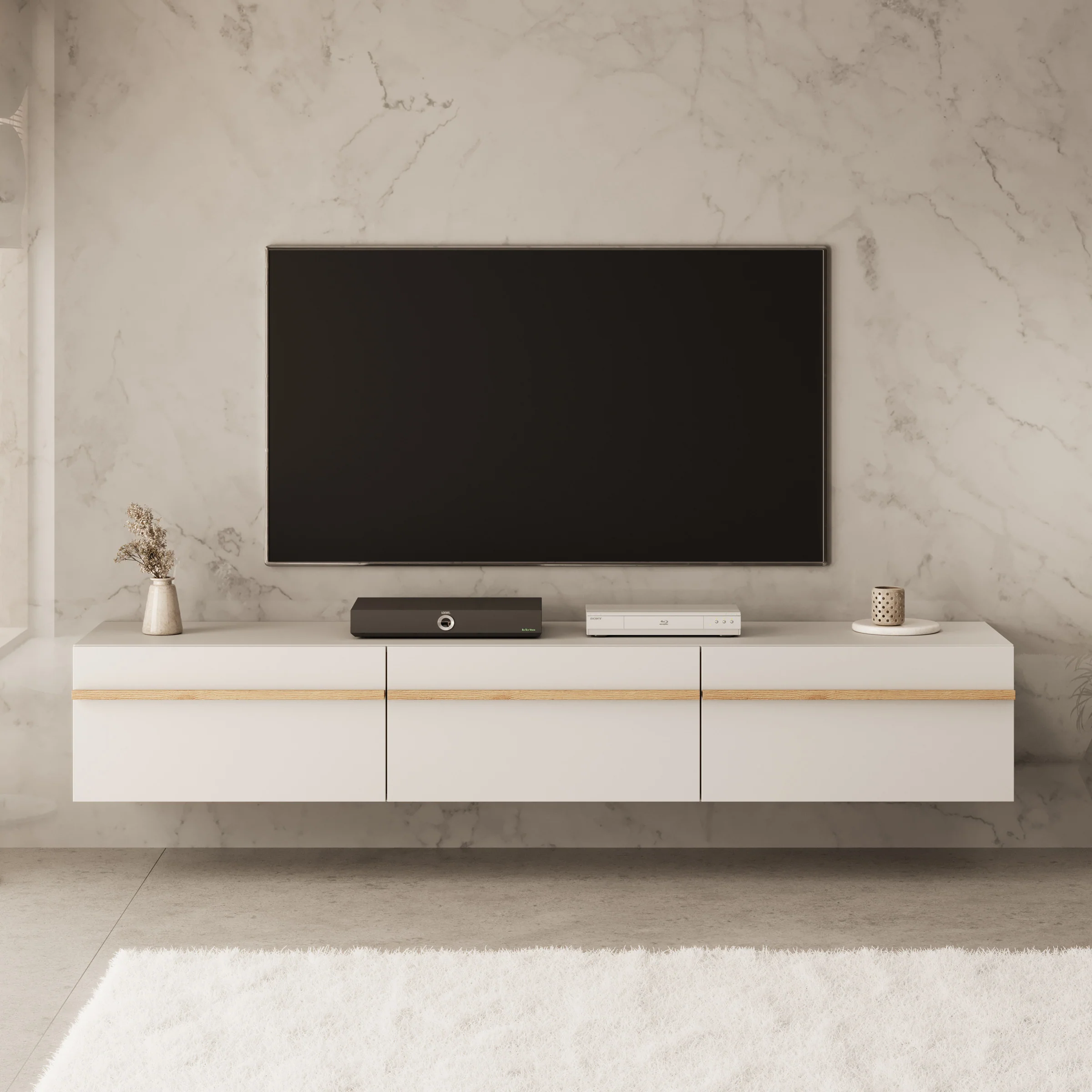 Arda - TV-Meubel - Beige - 192x42x32 cm - Image 3