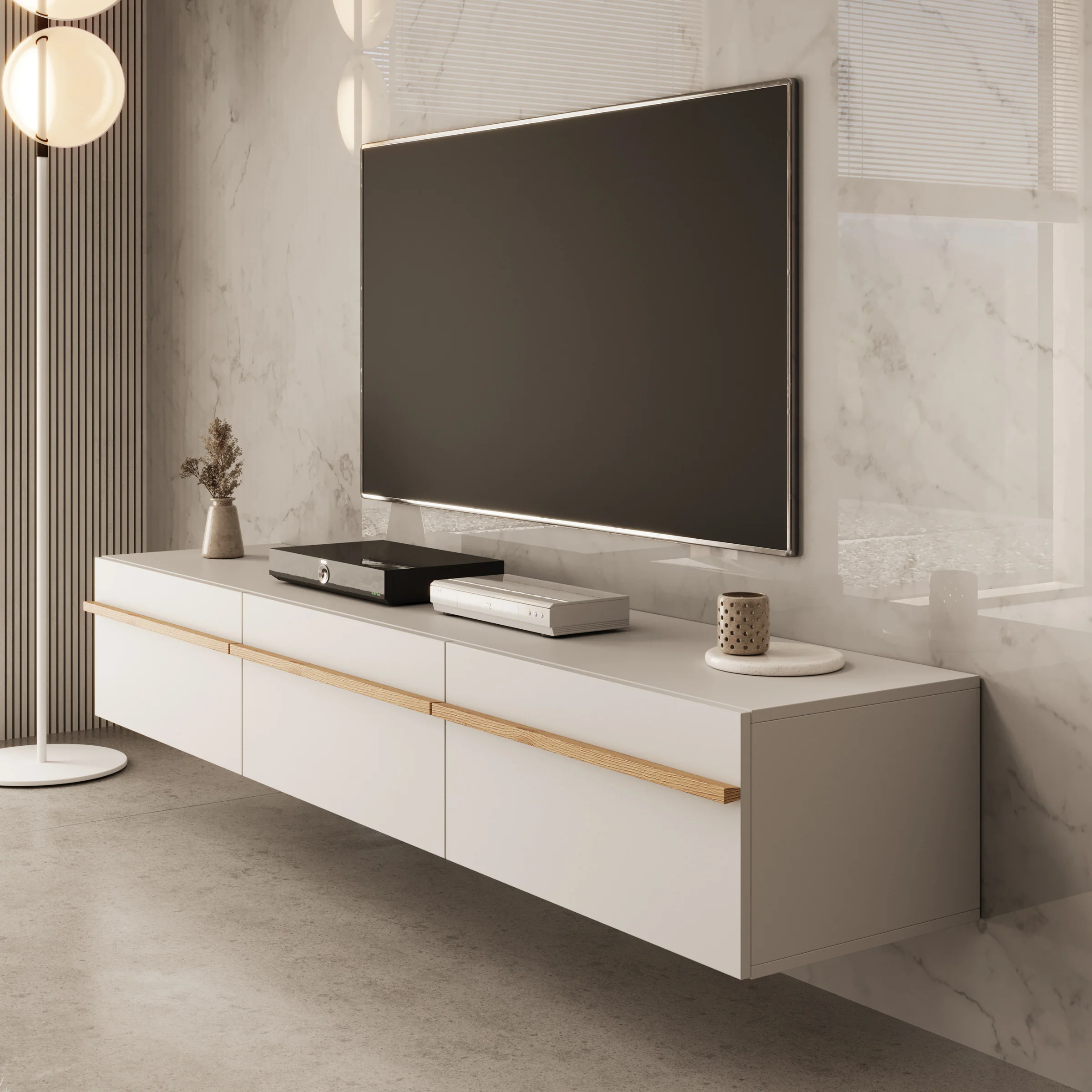 Arda - TV-Meubel - Beige - 192x42x32 cm - Image 4