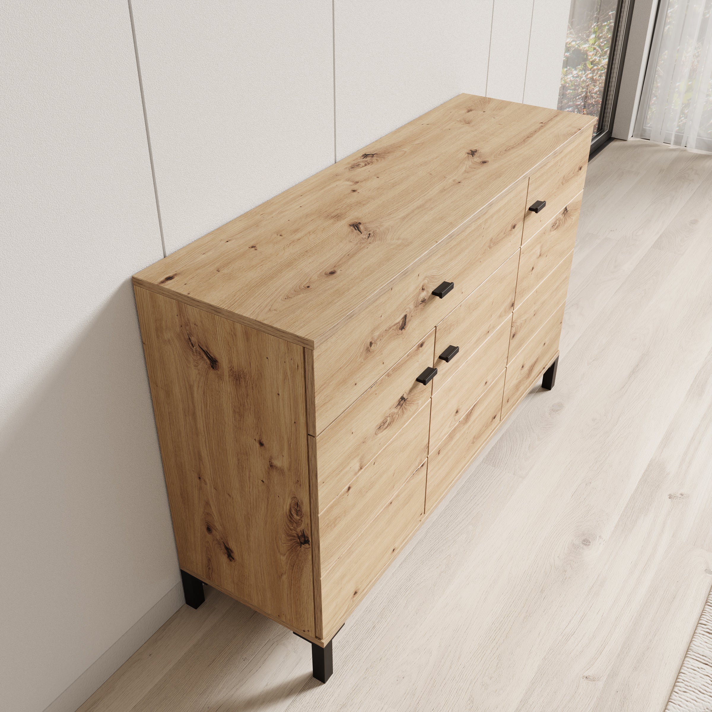 Avellio - Dressoir - Eikenpatroon - 116x35x78 cm - Image 5