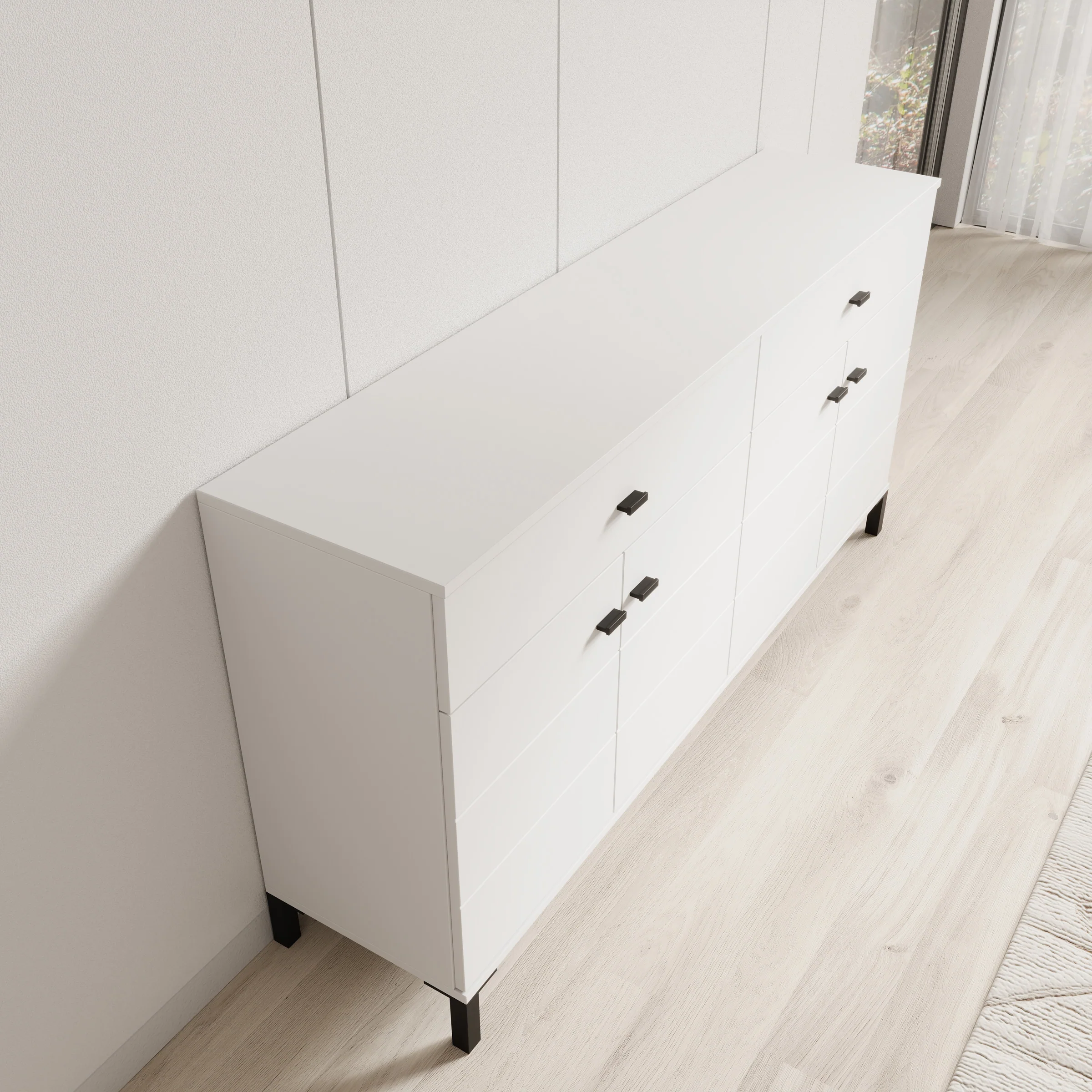 Avellio - Dressoir - Wit - 154x35x78 cm - Image 5