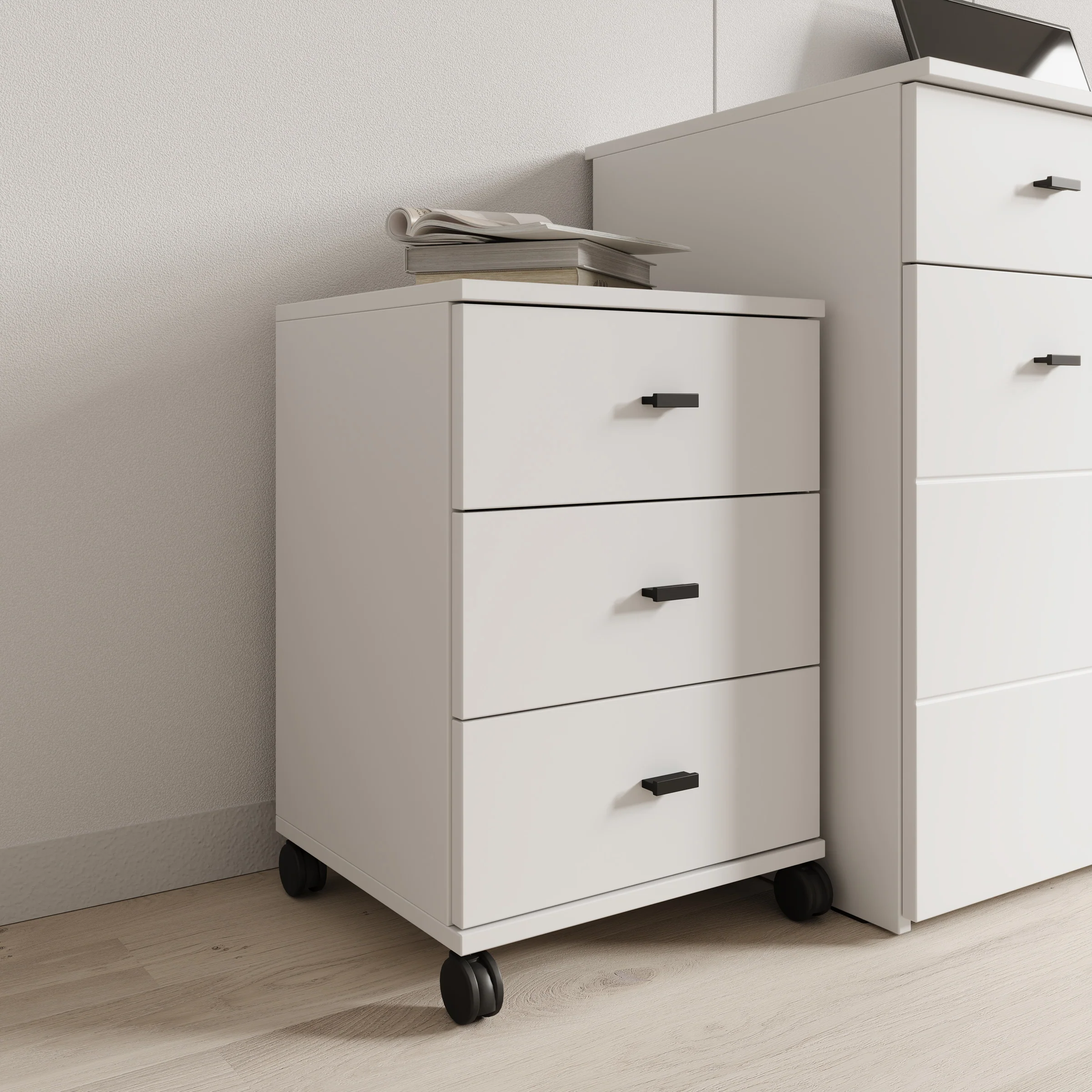 Avellio - Ladekast met 3 lades - Wit - 39x35x57 cm