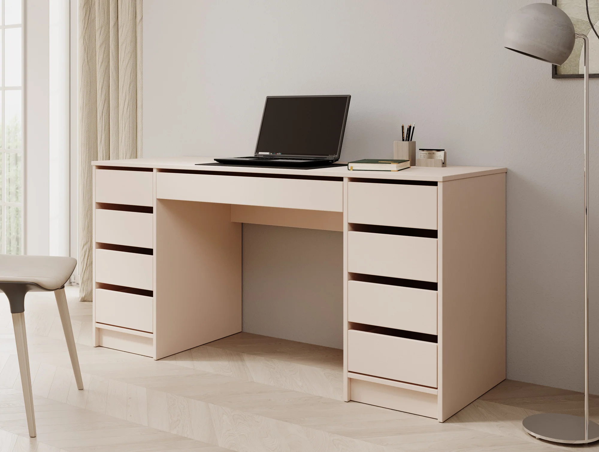 Avio 2 - Bureau - Beige - 154x55 cm