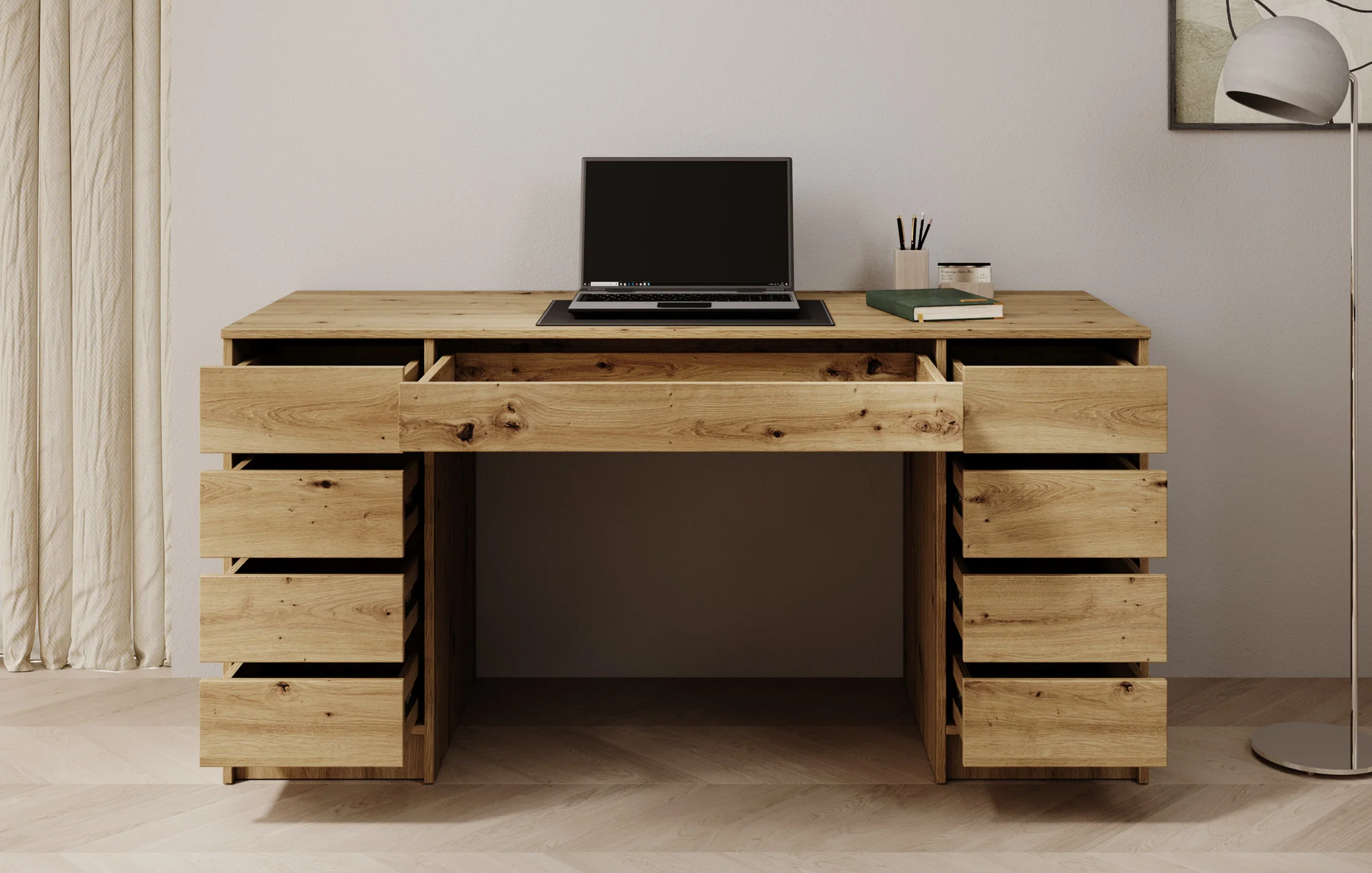 Avio 2 - Bureau - Eiken - 154x55 cm - Image 2