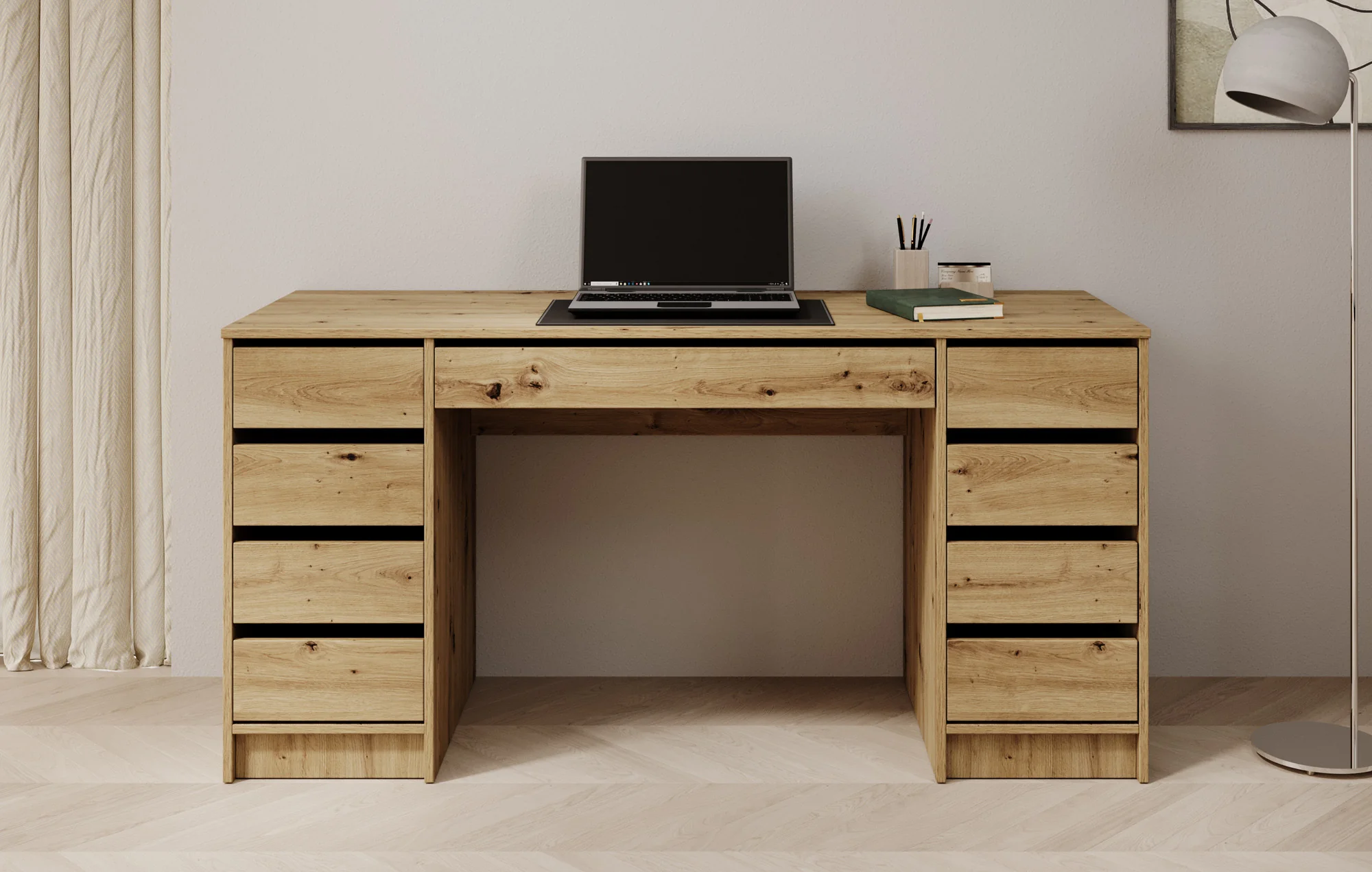 Avio 2 - Bureau - Eiken - 154x55 cm - Image 4