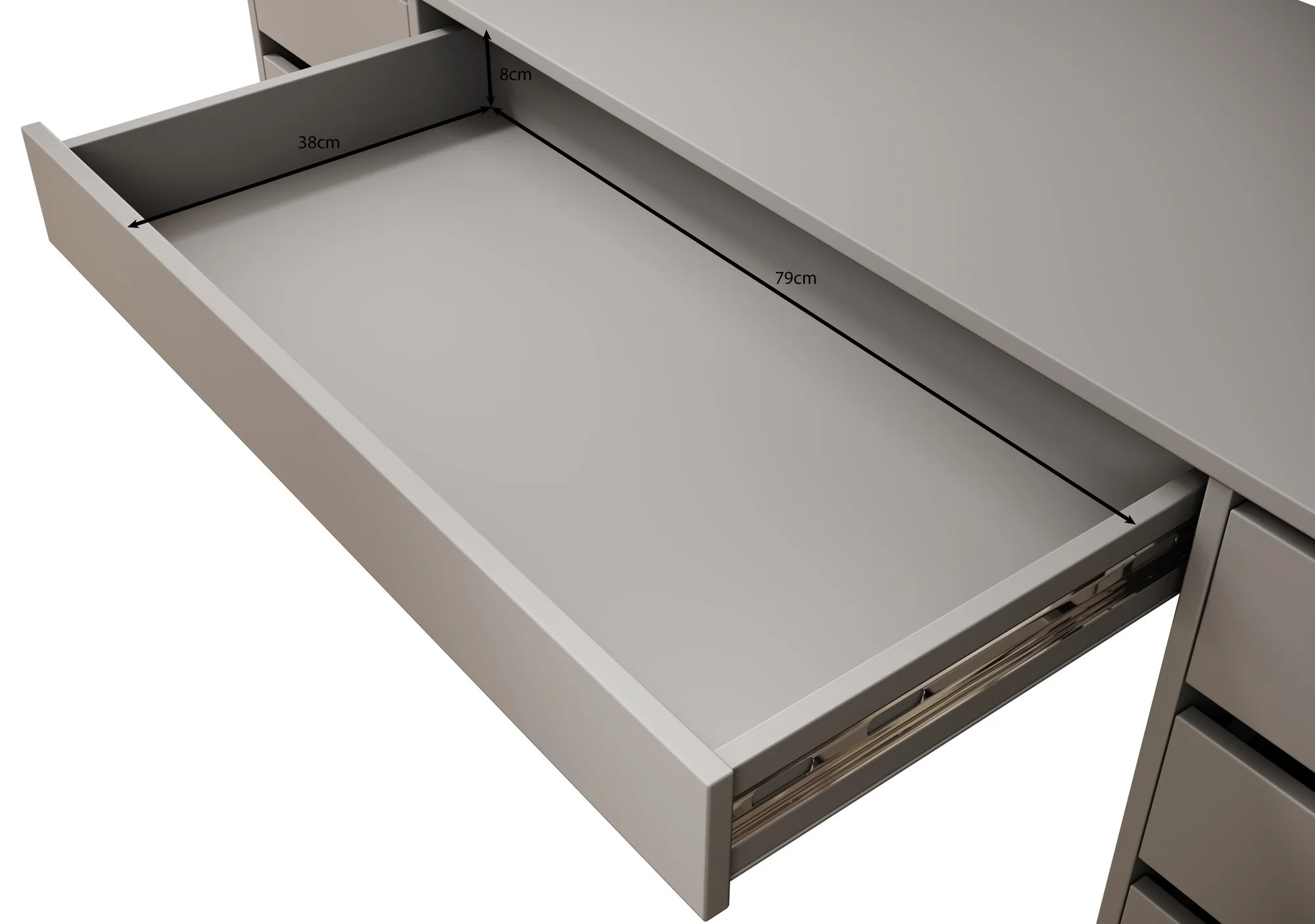 Avio 2 - Bureau - Wit hoogglans - 154x55 cm - Image 6