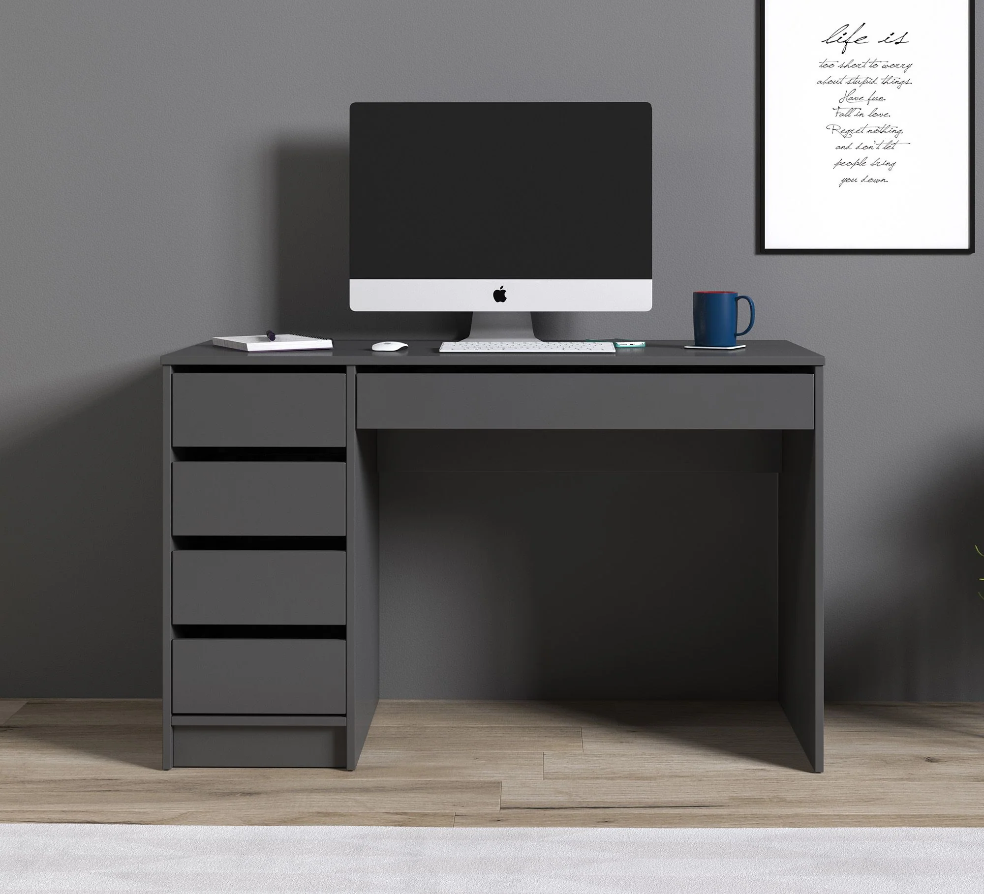 Avio - Bureau - Grijs - 120x55 cm - Image 2
