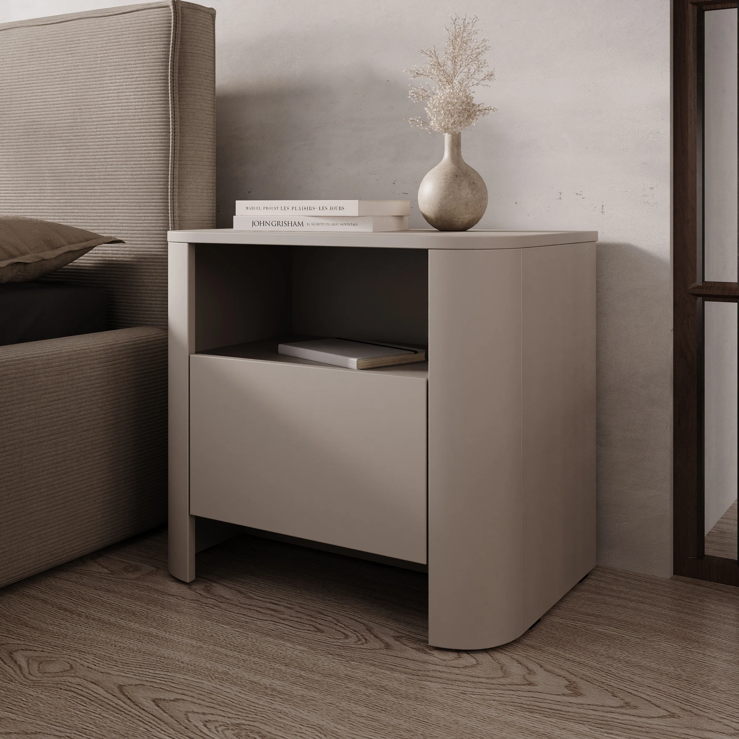 Barbados - Nachtkastje - Beige - 58x39x52 cm