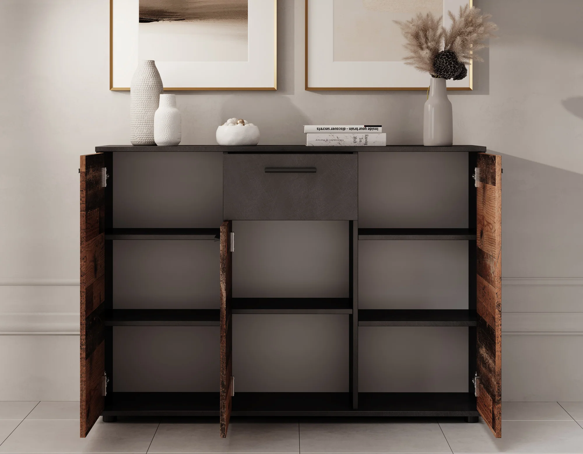 Bellini 2 - Dressoir - Donker/old wood - 120x33x85 cm - Image 3