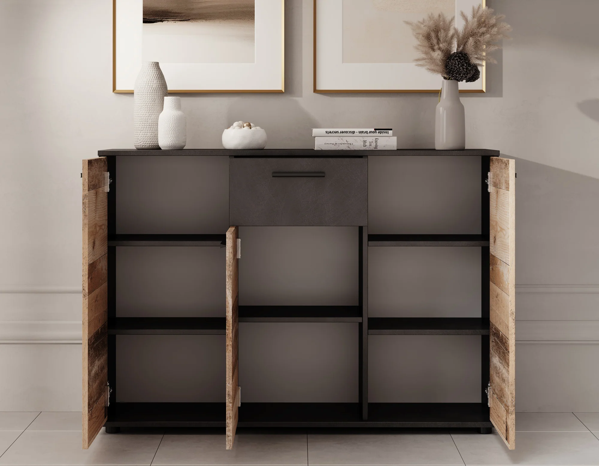 Bellini 2 - Dressoir - Licht/old wood - 120x33x85 cm - Image 3