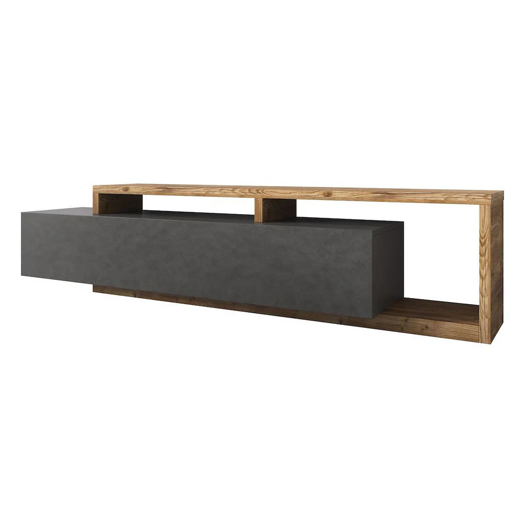 Bello - TV-Meubel met lade - Grijs/eiken  - 219 cm - Image 6