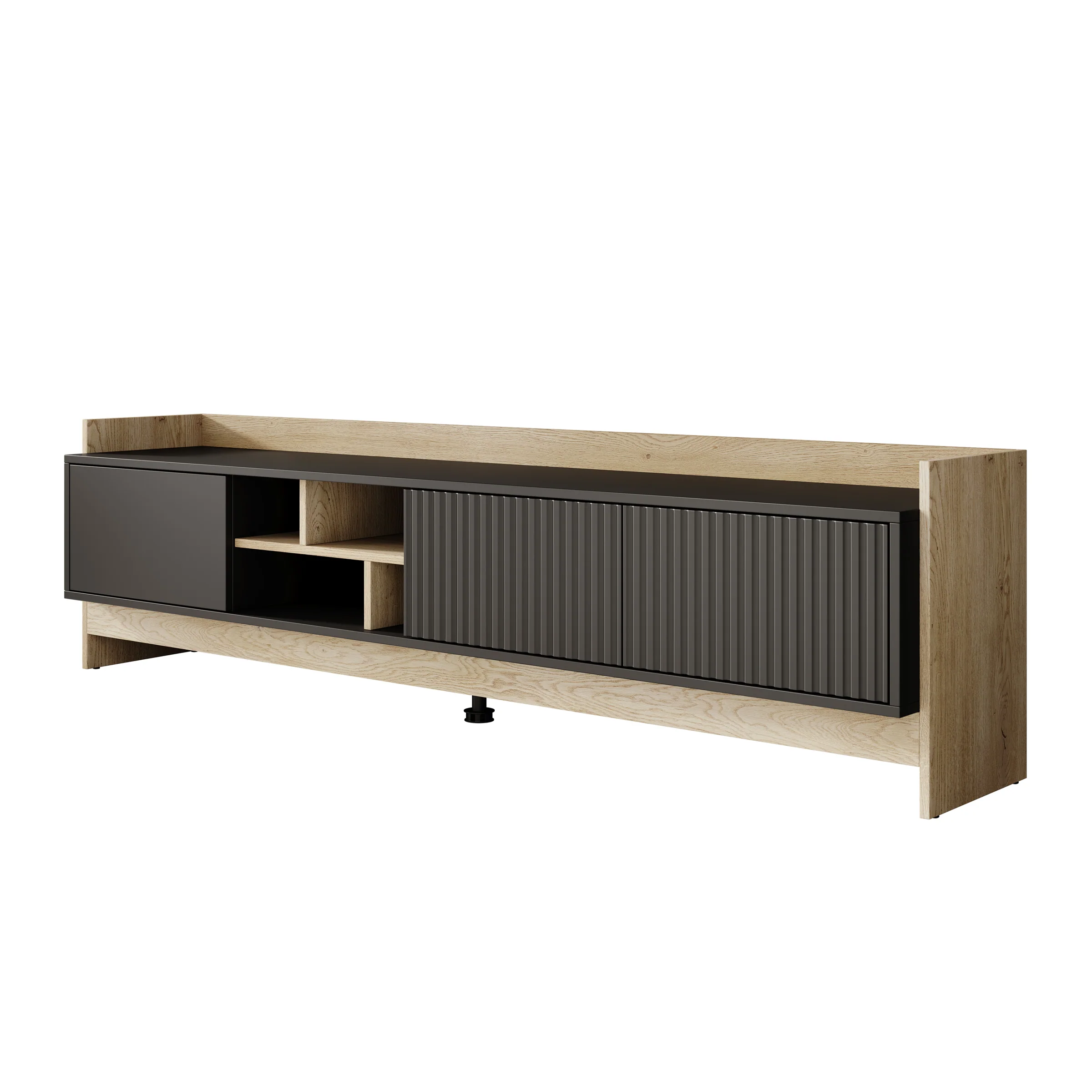 Benz - TV-Meubel - Zwart - 190x38x51 cm - Image 6