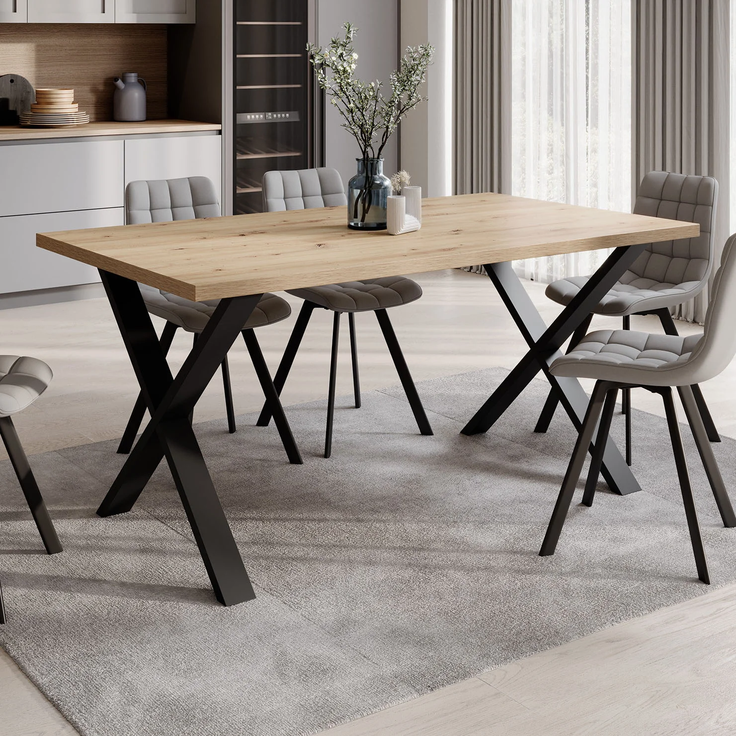 Berry - Eetkamertafel - Eiken - 160x90x76 cm