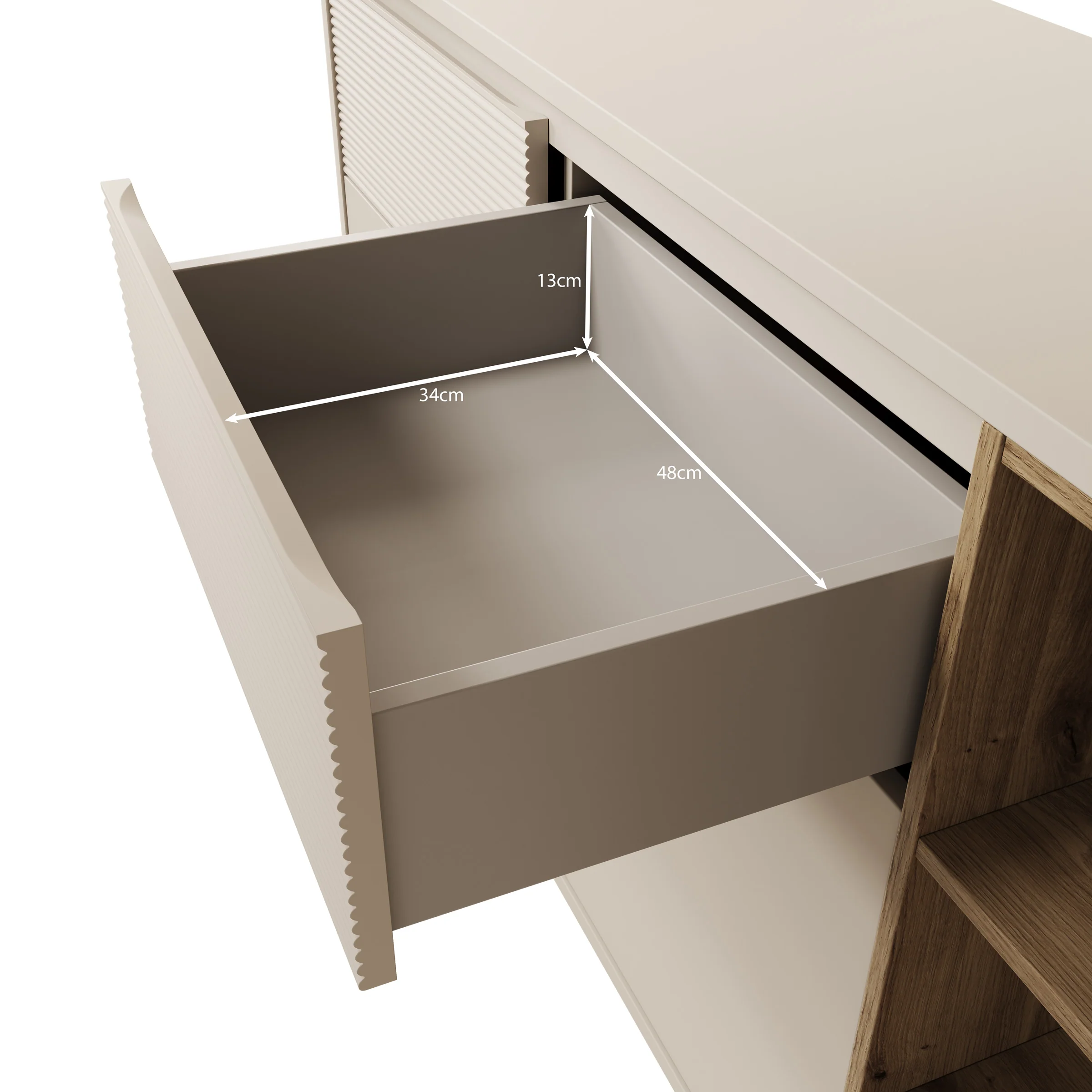 Bijou - Dressoir - Beige - 160x41x83 cm - Image 7