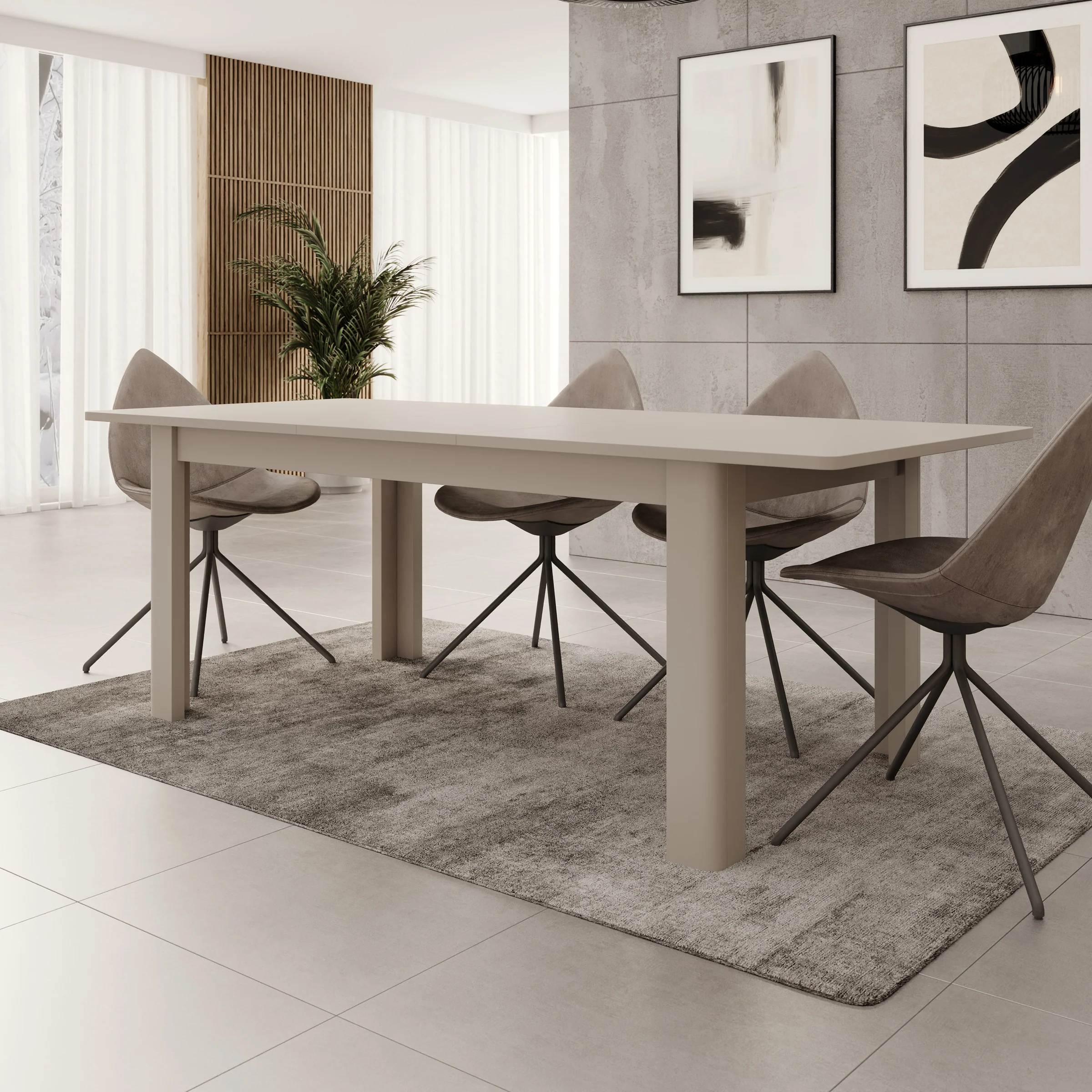 Bijou - Eetkamertafel - Beige - 160x90x73 cm - Image 2