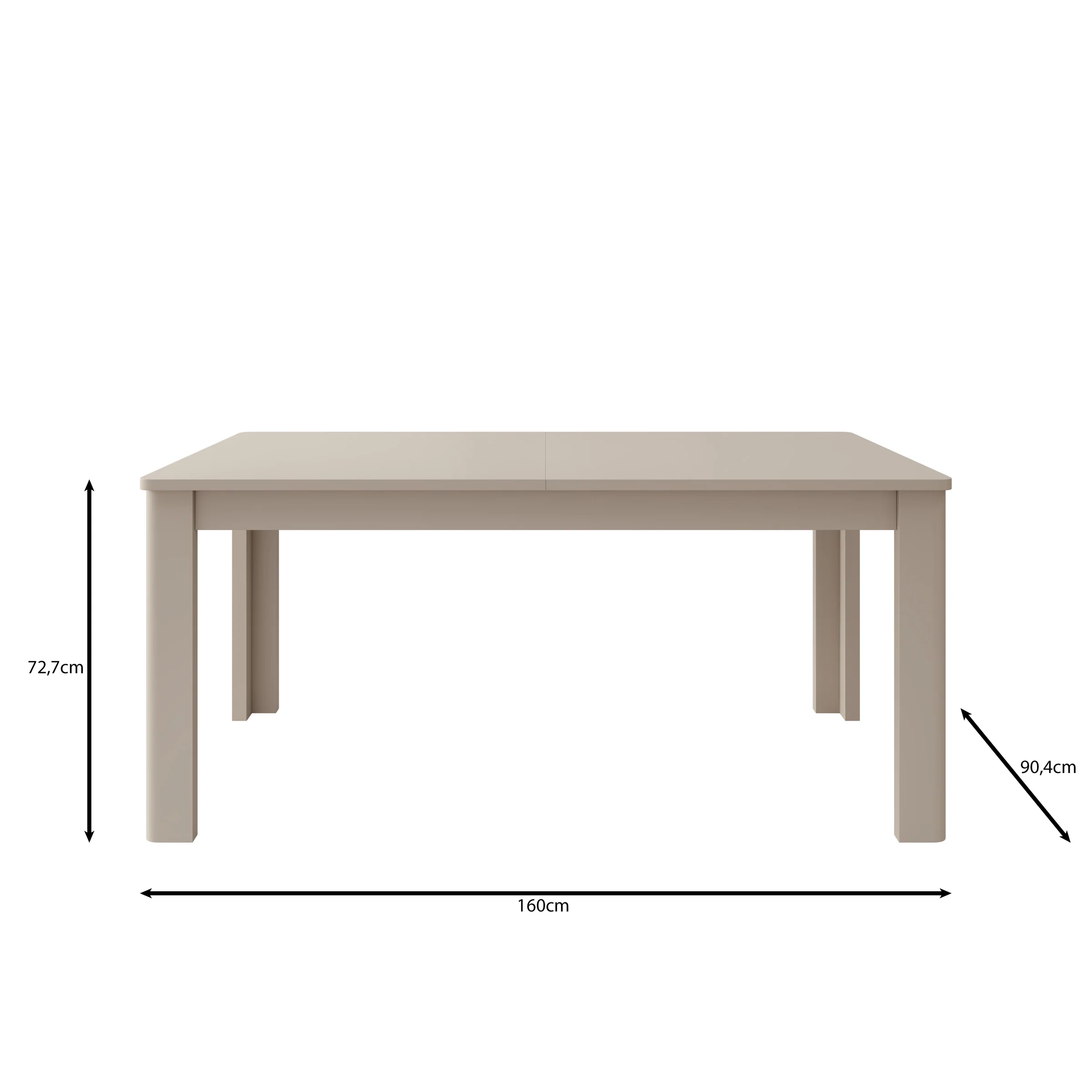 Bijou - Eetkamertafel - Beige - 160x90x73 cm - Image 6