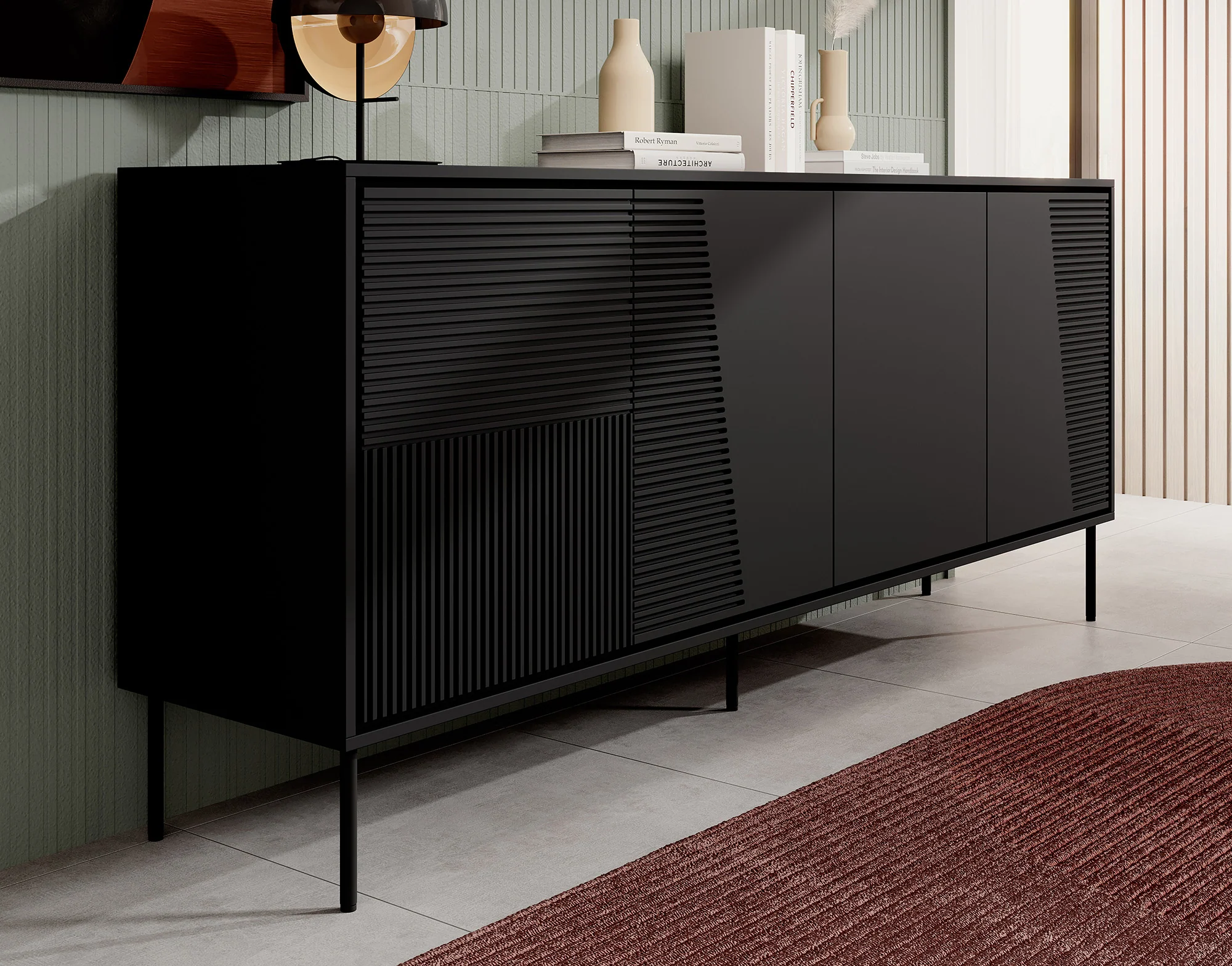 Blanes - Dressoir - Zwart - 200x45x88 cm - Image 4