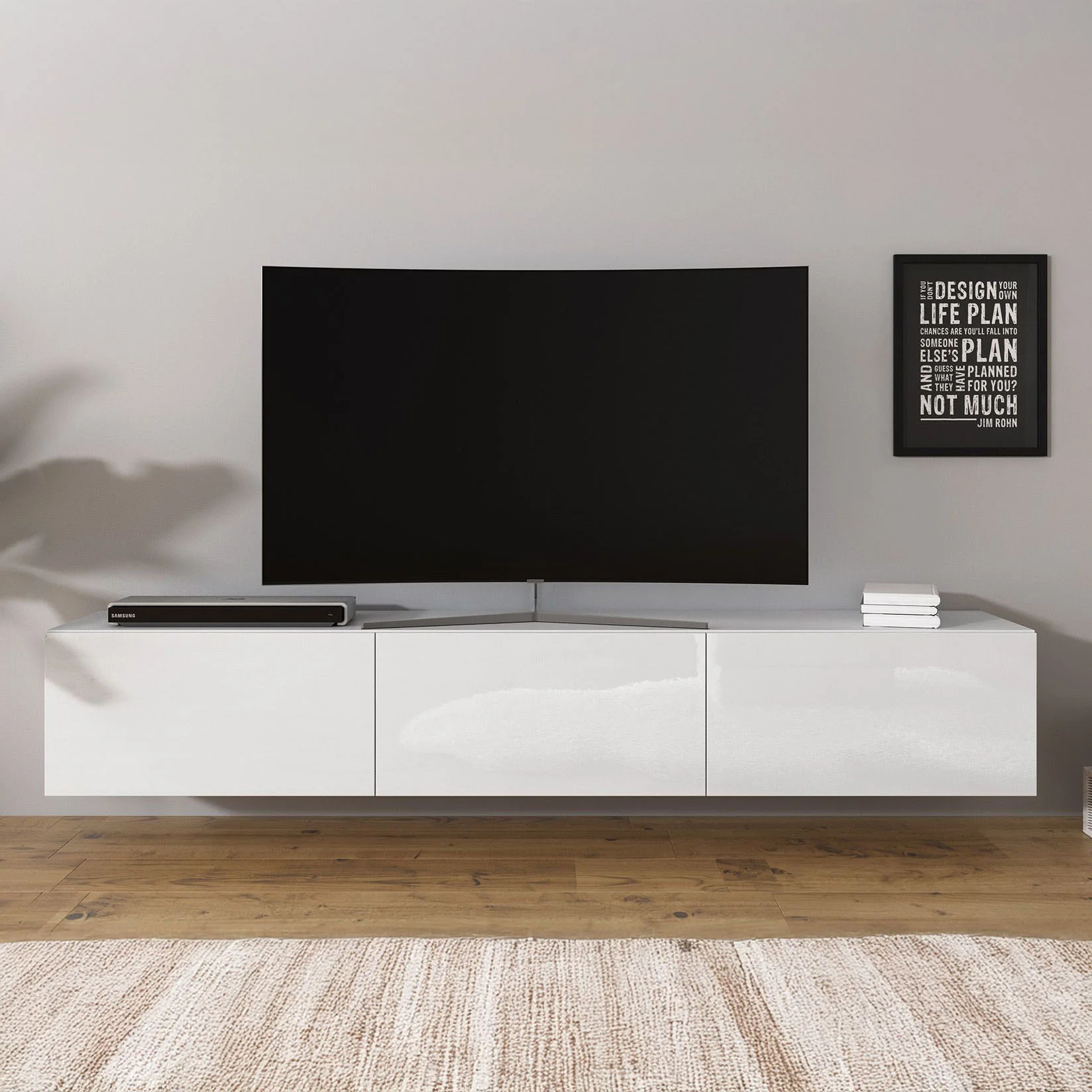 Bonzo - TV-Meubel - Wit - 180x33x30 cm - Image 3