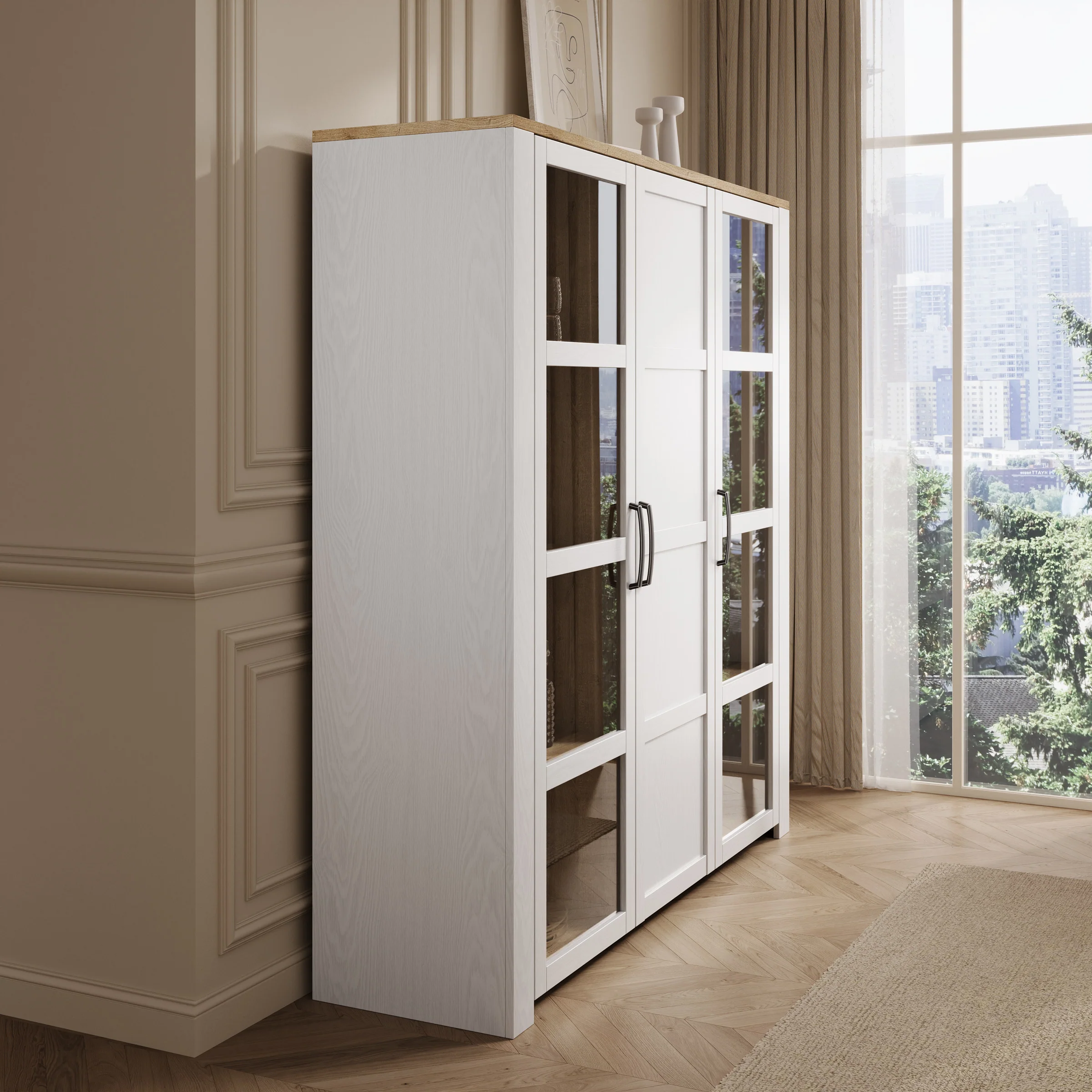 Borello - Buffetkast - Wit - 151x42x161 cm - Image 4