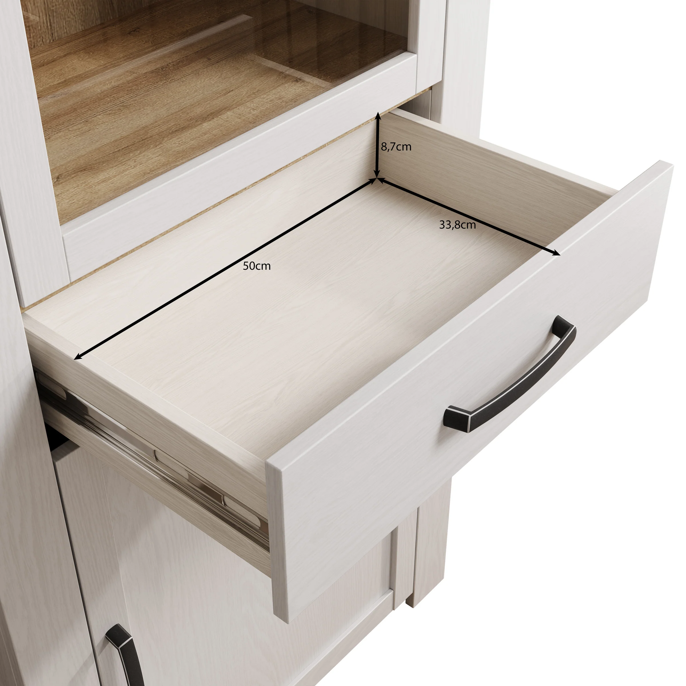 Borello - Buffetkast - Wit - 72x42x205 cm - Image 6