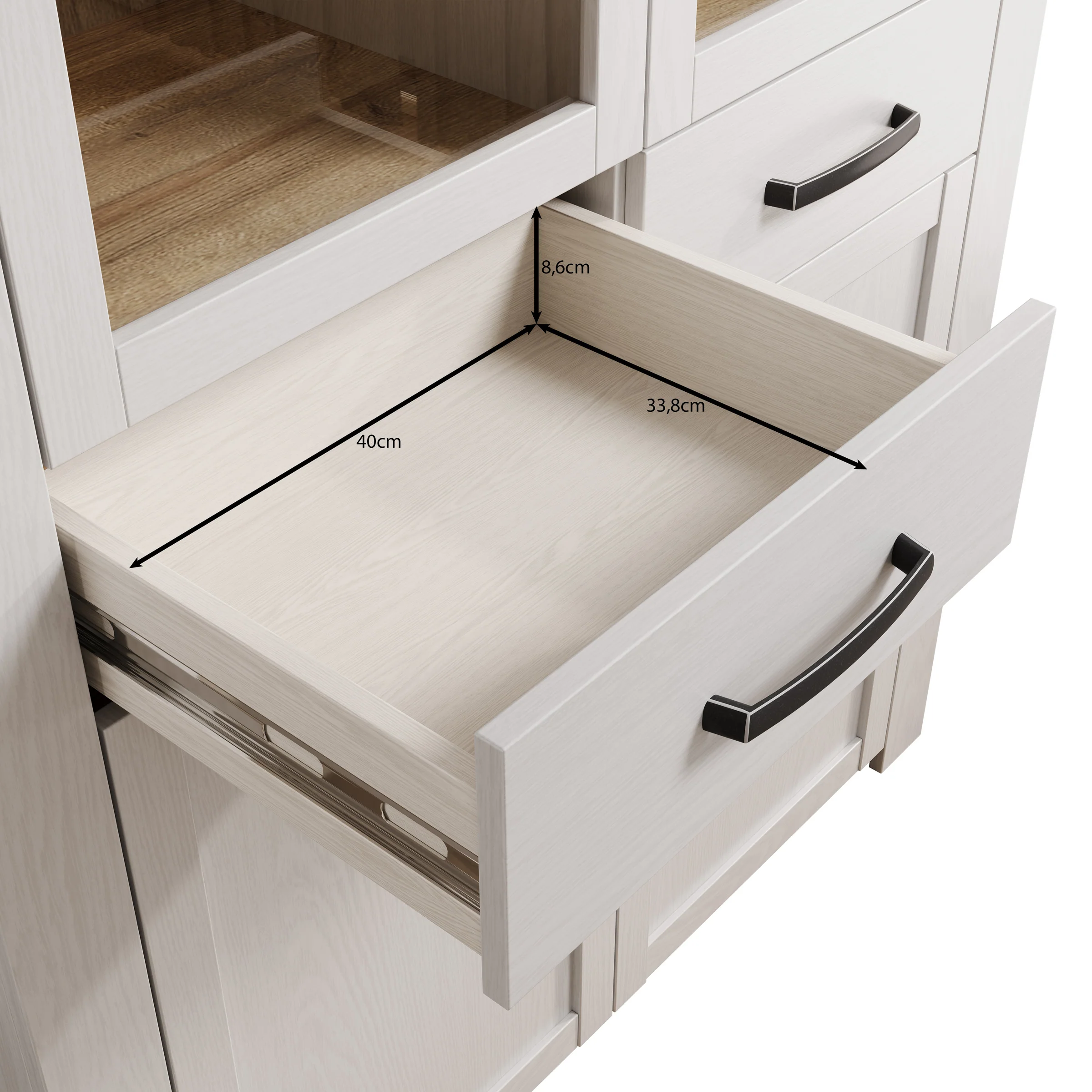 Borello - Buffetkast - Zwart - 106x42x205 cm - Image 6